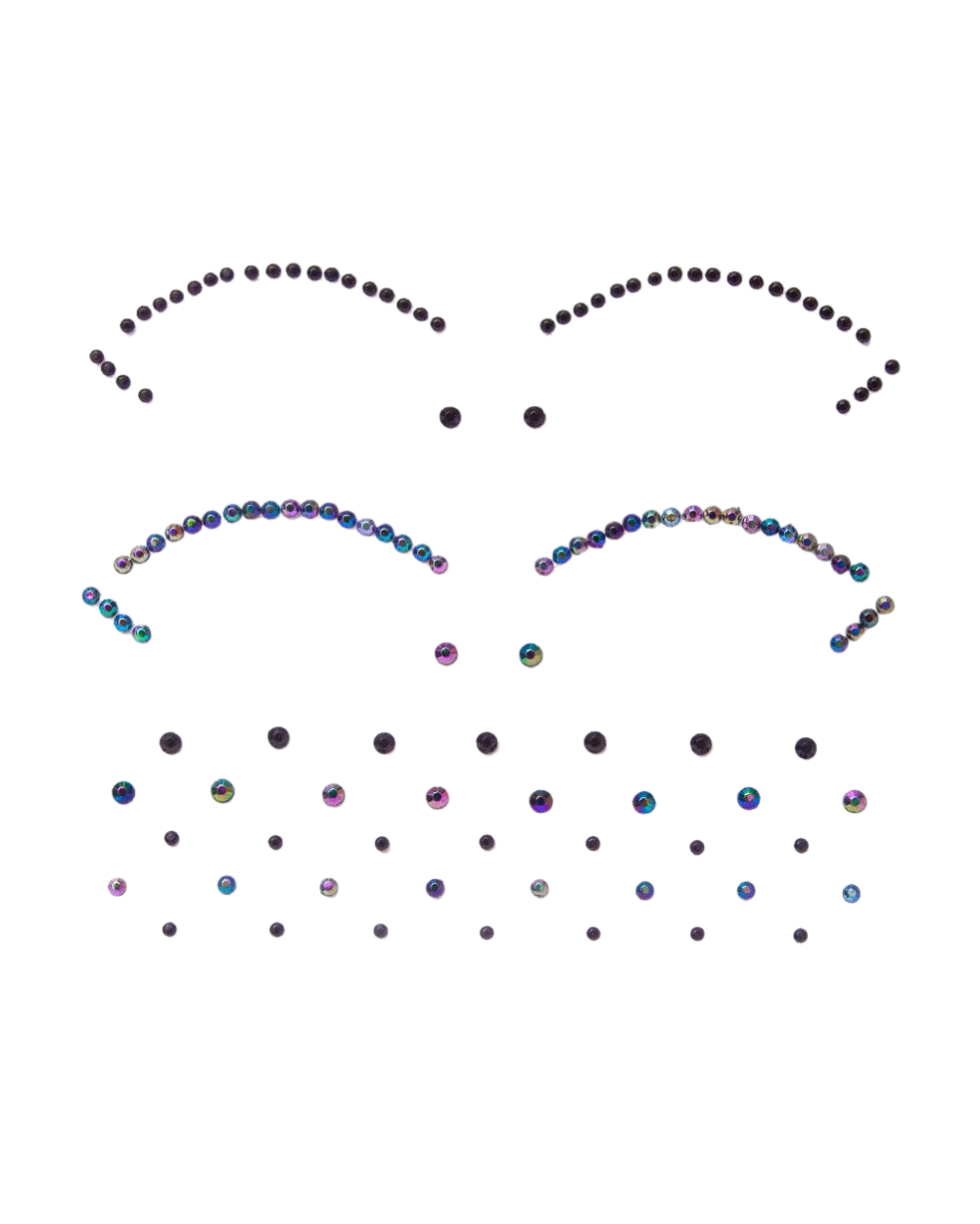 Black Iridescent Cut-Crease Face Jewel - Lunautics Face Jewel