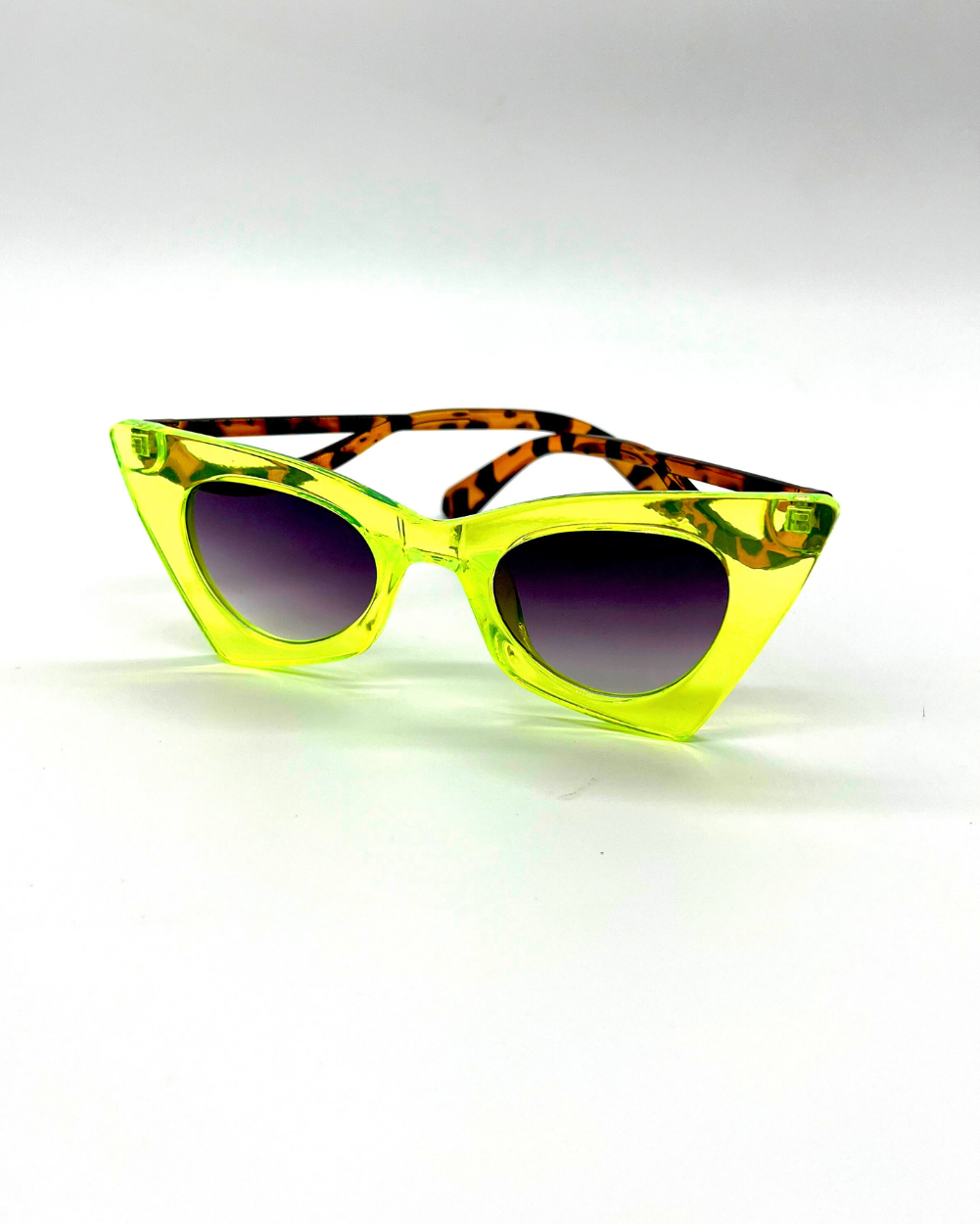 Neon Jelly Cat Eye Sunnies- Lime Green - Lunautics