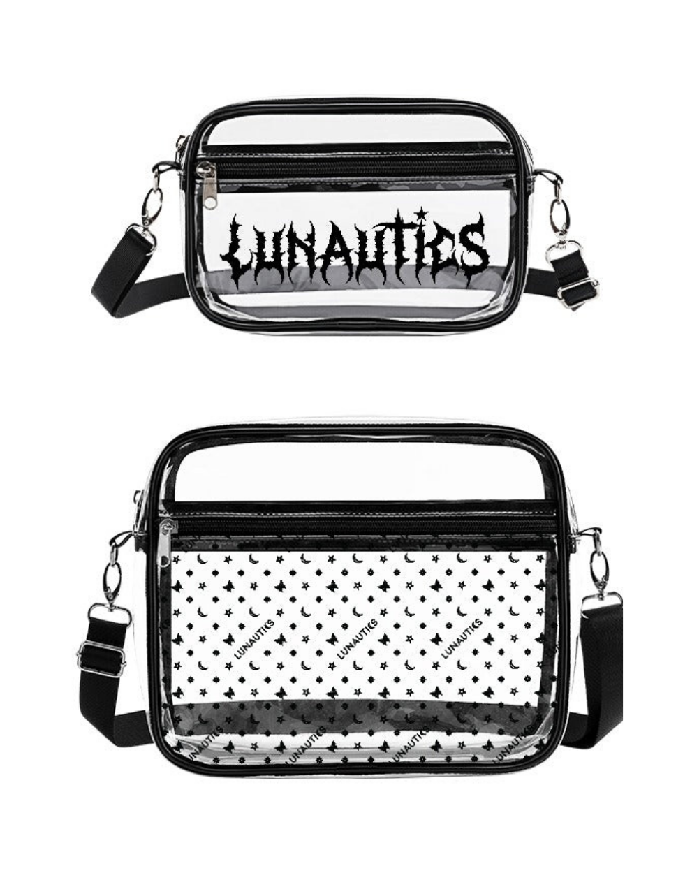 Icon Logo Print Satchel Set: Two Piece Transparent - Lunautics