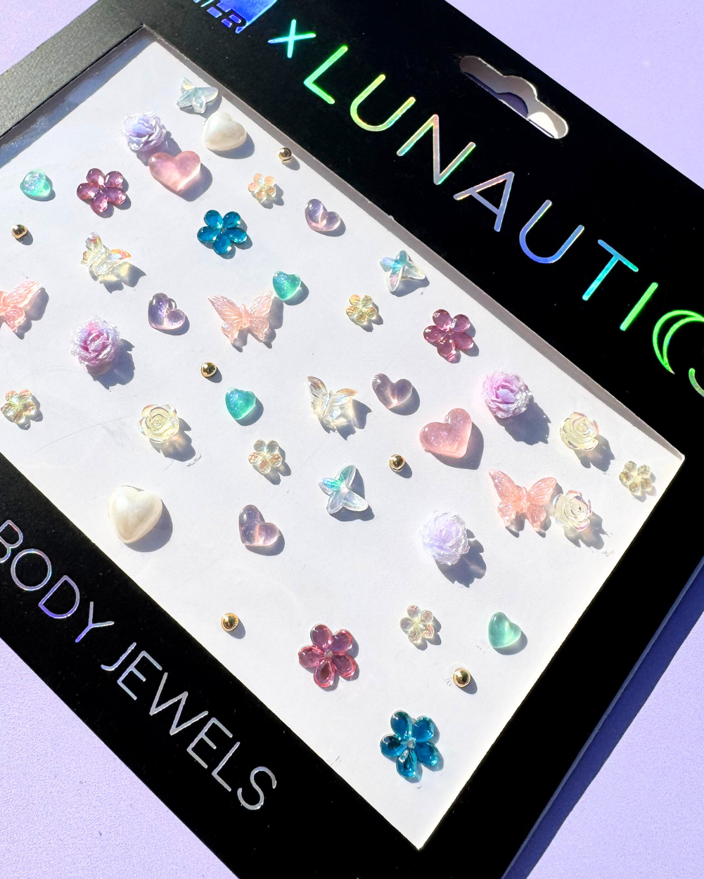 Flutter Babe - Self-Adhesive Jewel Mix Pack - Lunautics Face Jewel