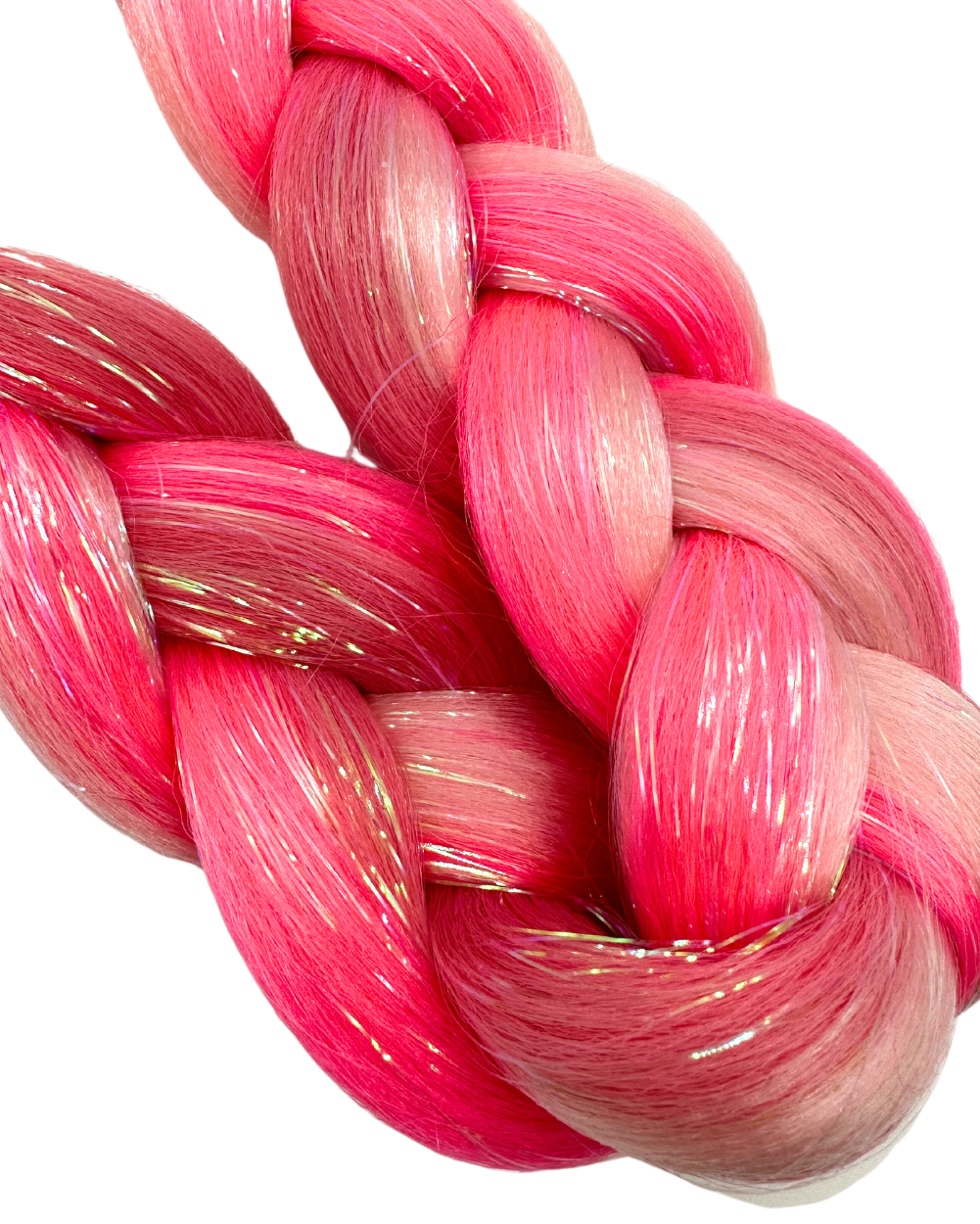 Dollface - Neon Pink UV Hair Extension w/Tinsel - Lunautics