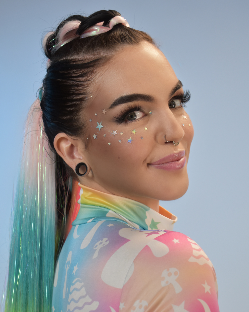 Stellar - White and Rainbow Mushroom Body Jewel Vinyl Mix Pack
