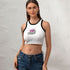 Yes Pls- Cropped Slim Racer Tank Top - Lunautics