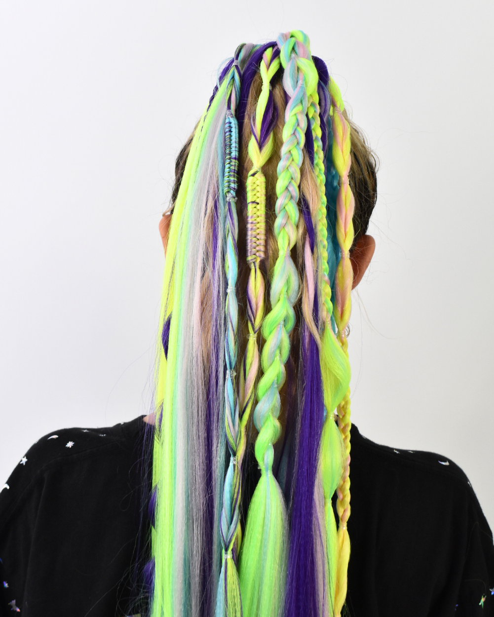Braided Insta Pony- Afterlight 4 Color Blended Extension - Lunautics