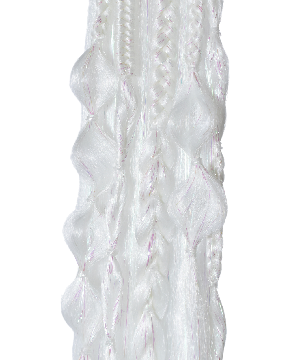 Braided Insta Pony- Solar Glow White Tinsel Extension - Lunautics