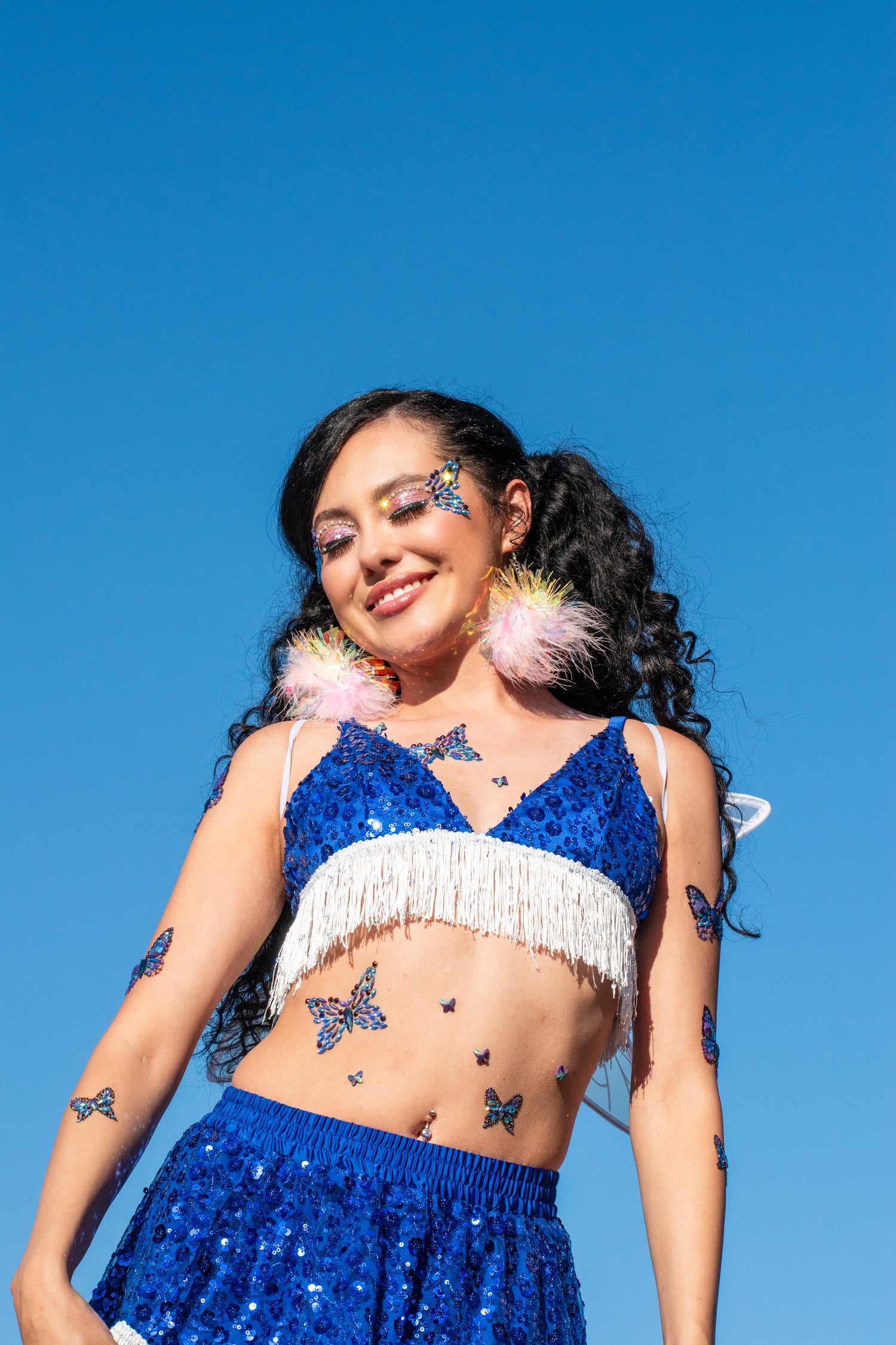 Wicked Wings - Blue Butterfly Body Jewel Rhinestone Mix Pack - Lunautics Body Jewel