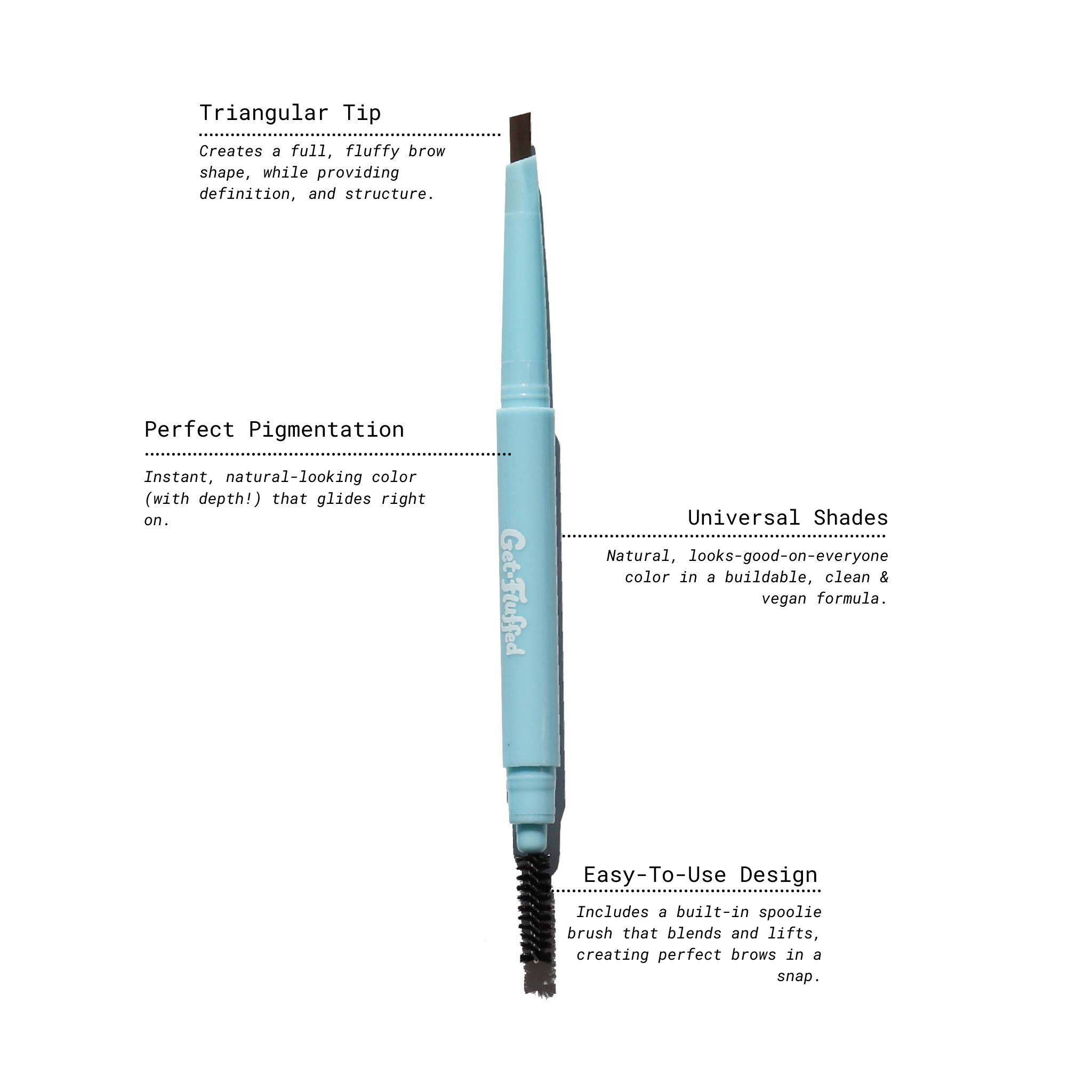 Get-Fluffed Brow Definer Pencil - Lunautics Eyebrow Enhancers