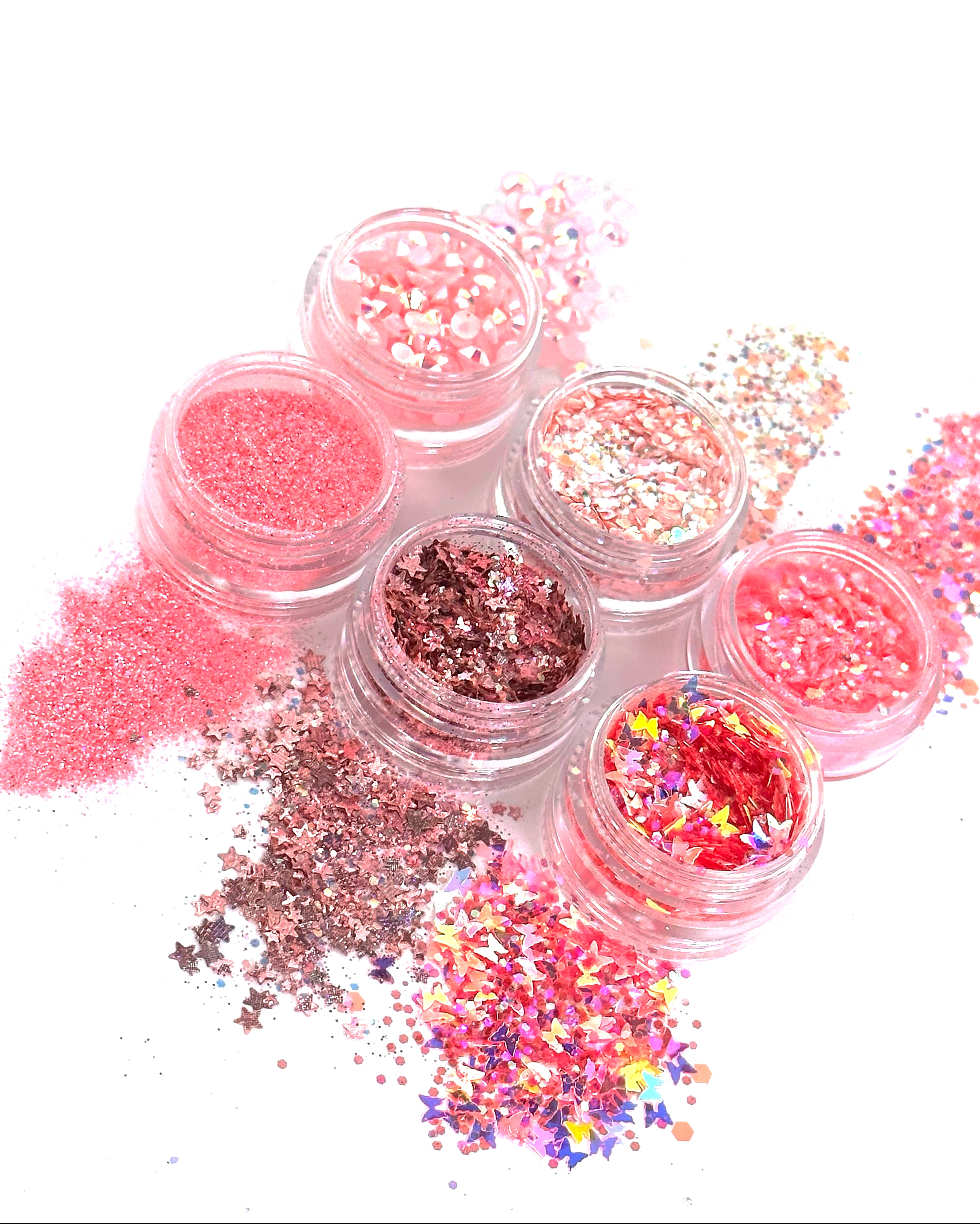 Cotton Kandi - Iridescent Pink Glitter and Jewel Stack - Lunautics Glitter and Jewel Stack