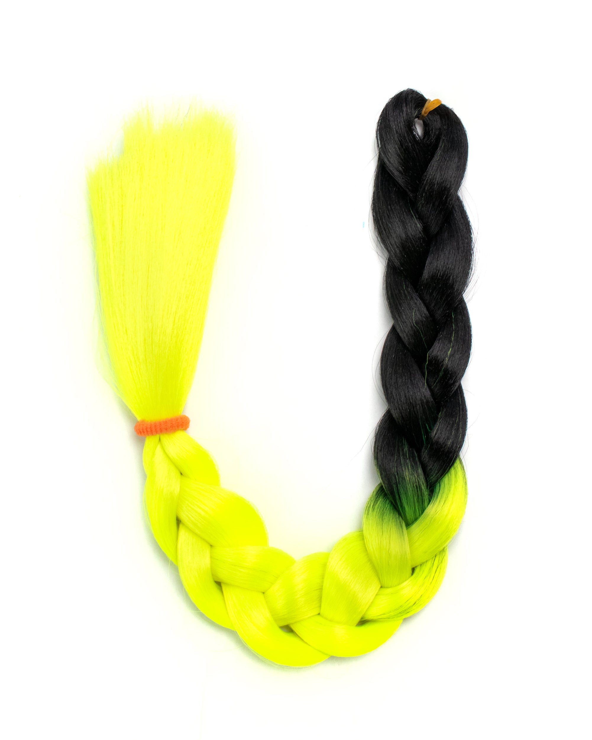 Crypto - Neon Yellow Ombré Hair Extension - Lunautics Braid-In Hair
