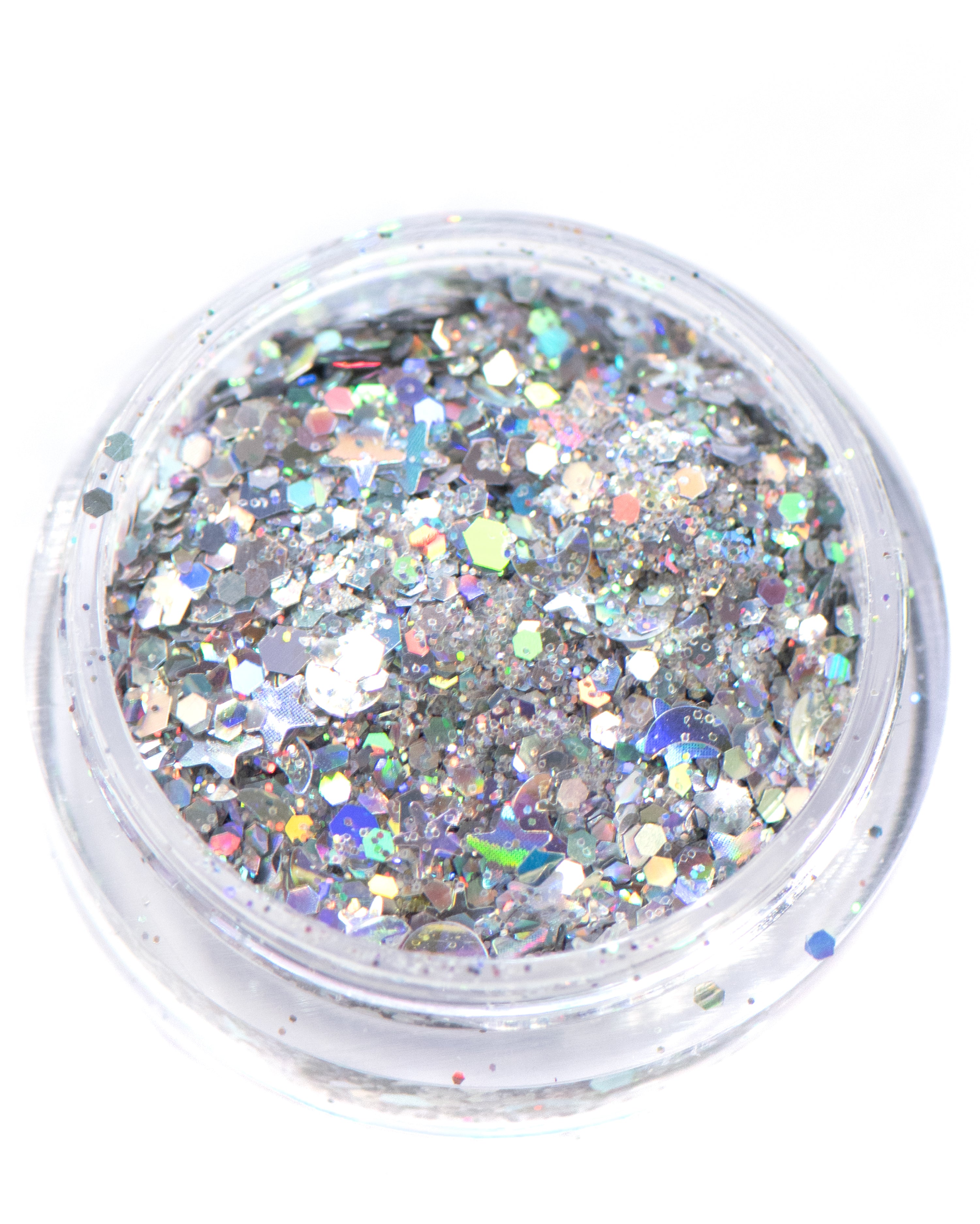 Holographic Chunky Glitter Mix - Moon and Star Design - Lunautics
