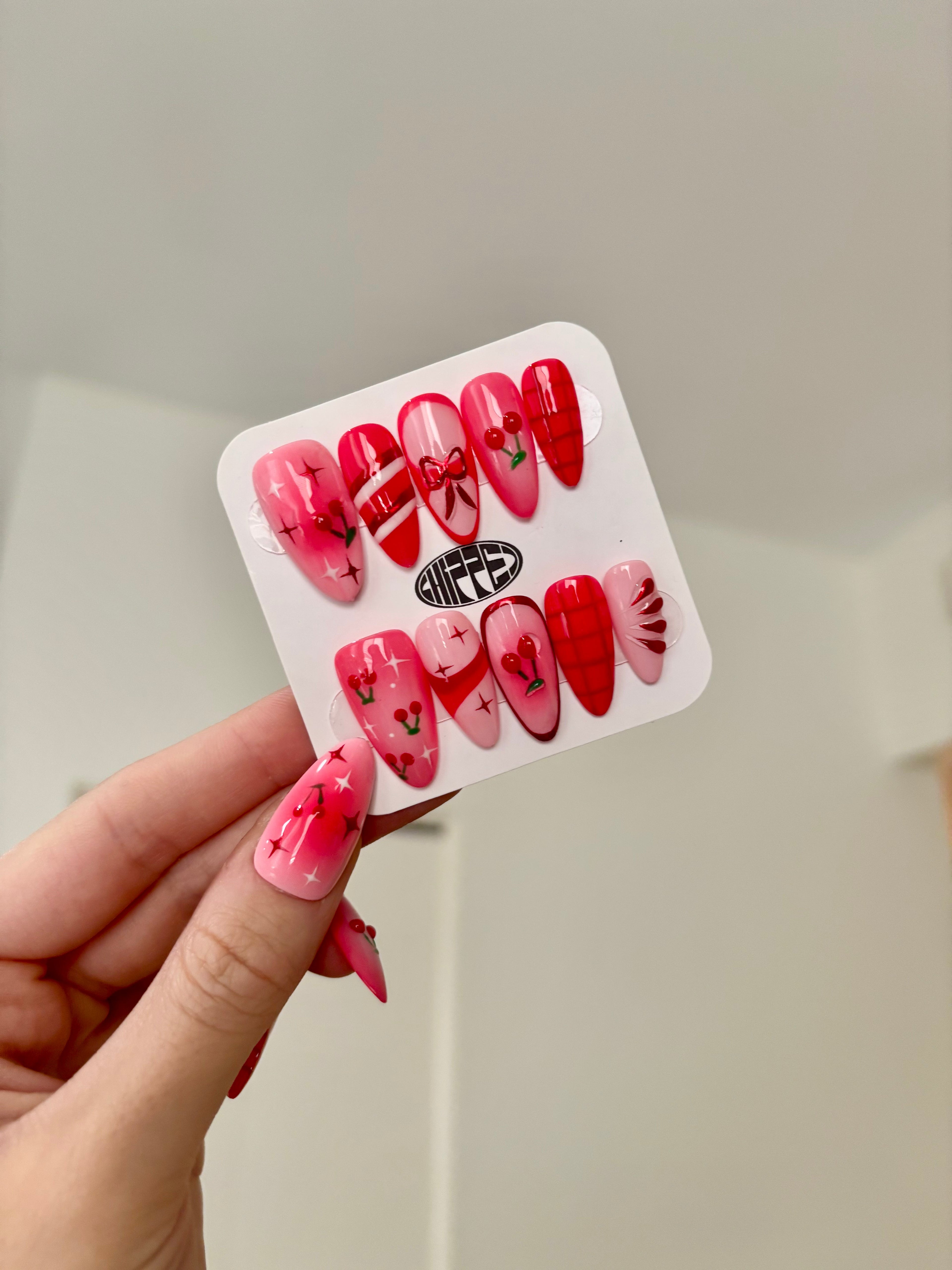 Cherrysh Me- NFC Nails That Share Your Socials - Lunautics Press-on nails