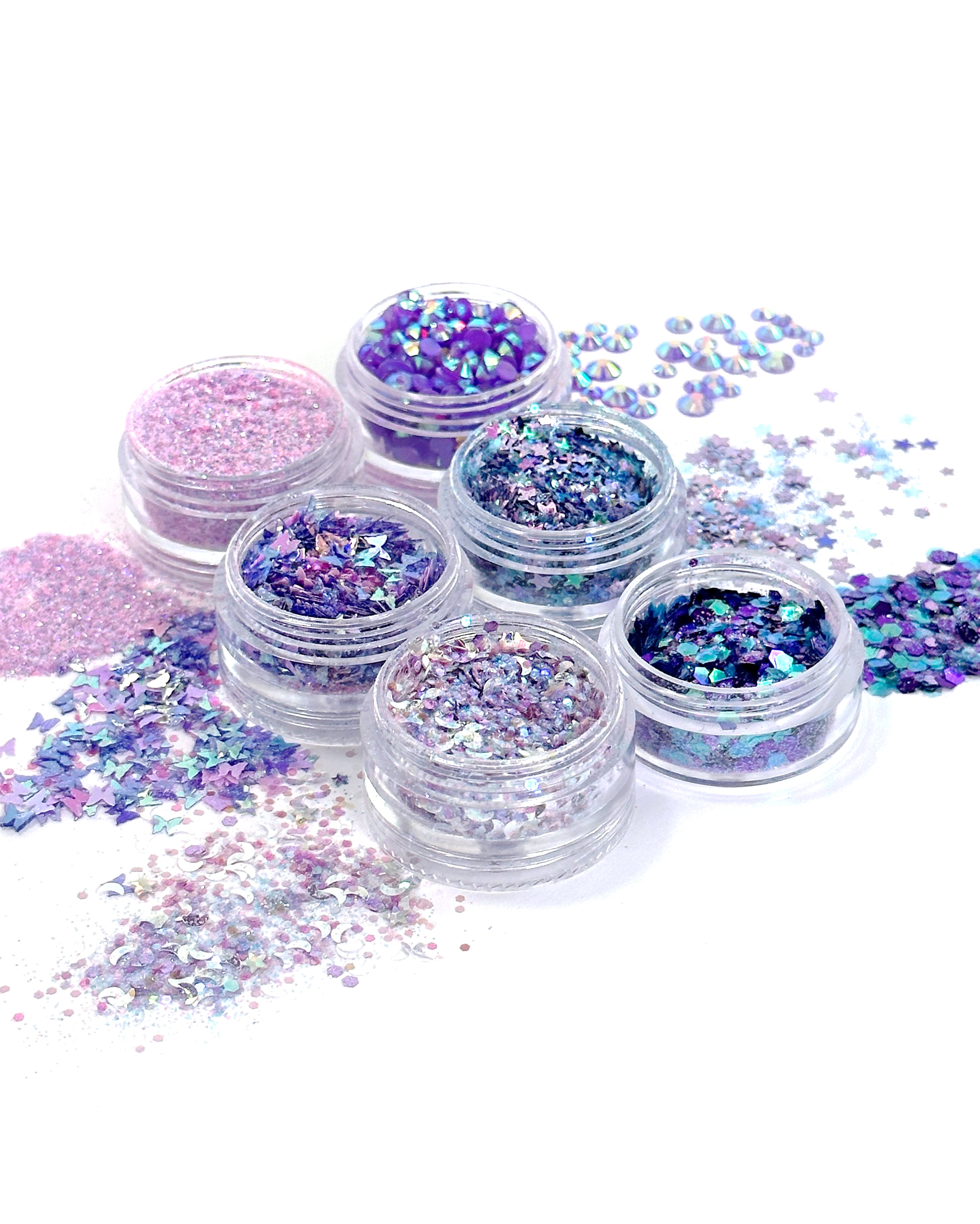 Infinity - Iridescent Purple Glitter and Jewel Stack - Lunautics Glitter and Jewel Stack