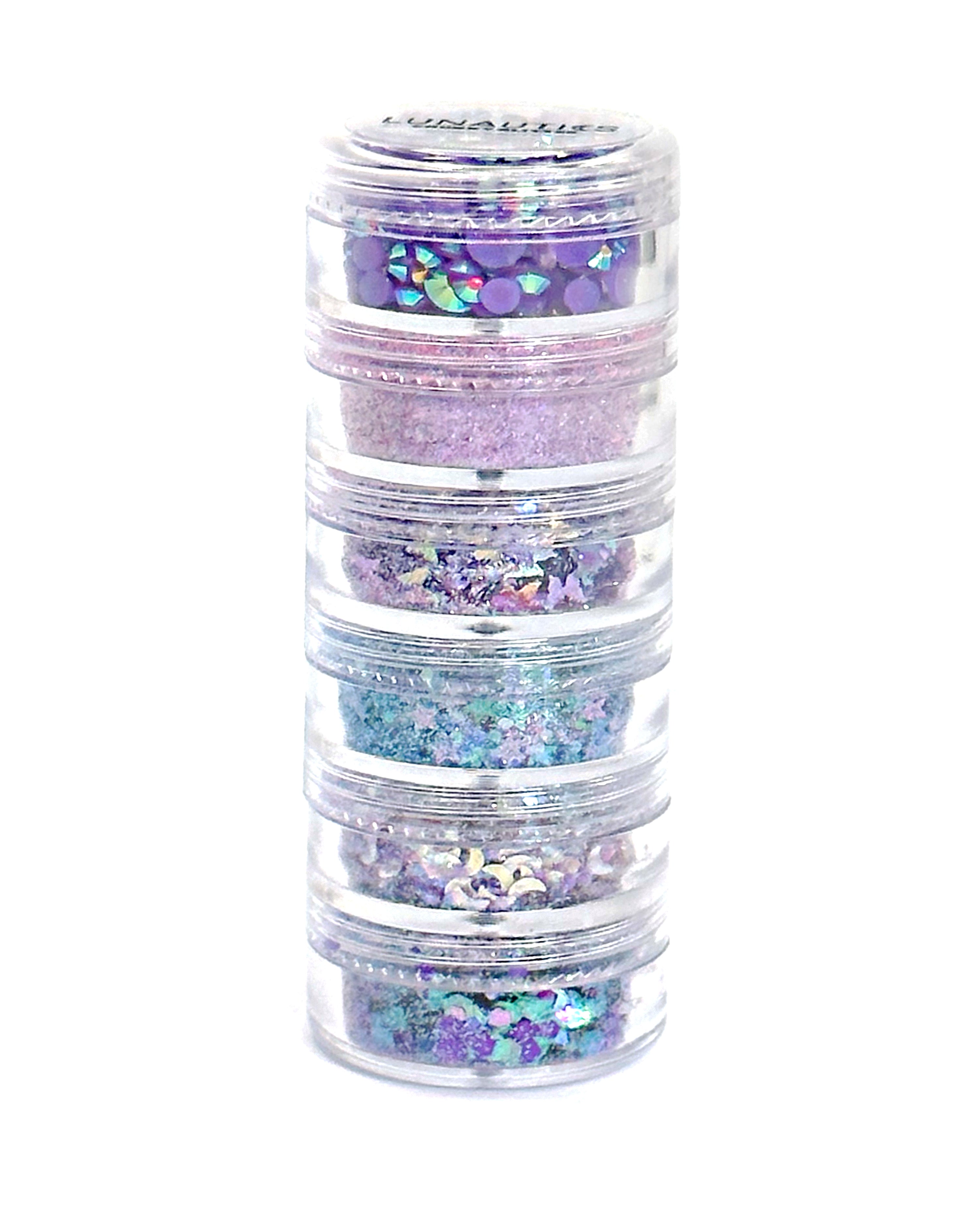 Infinity - Iridescent Purple Glitter and Jewel Stack - Lunautics Glitter and Jewel Stack