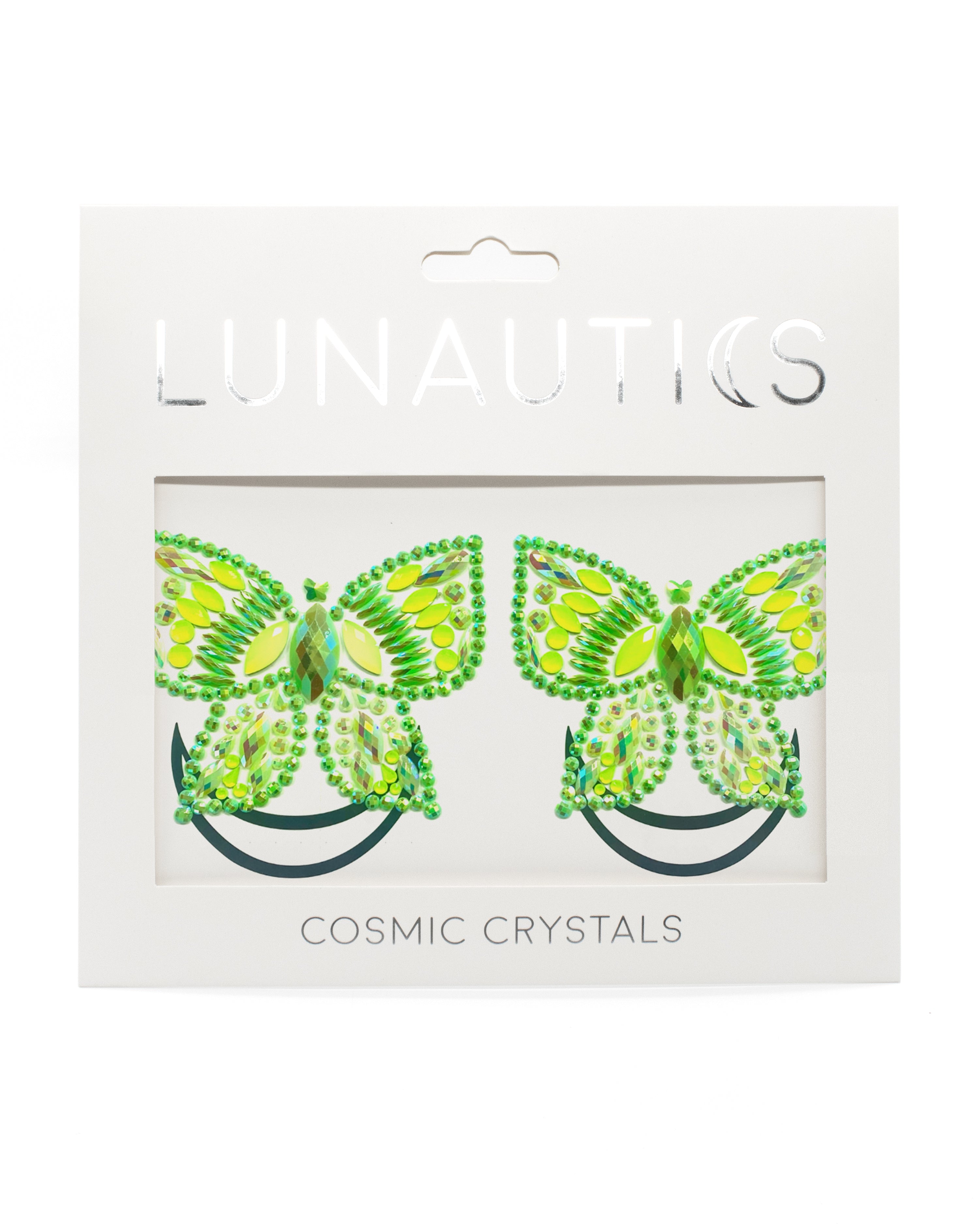 Neon Nymph Butterfly Jewel Body Stickers - Lunautics Jewel Pasties