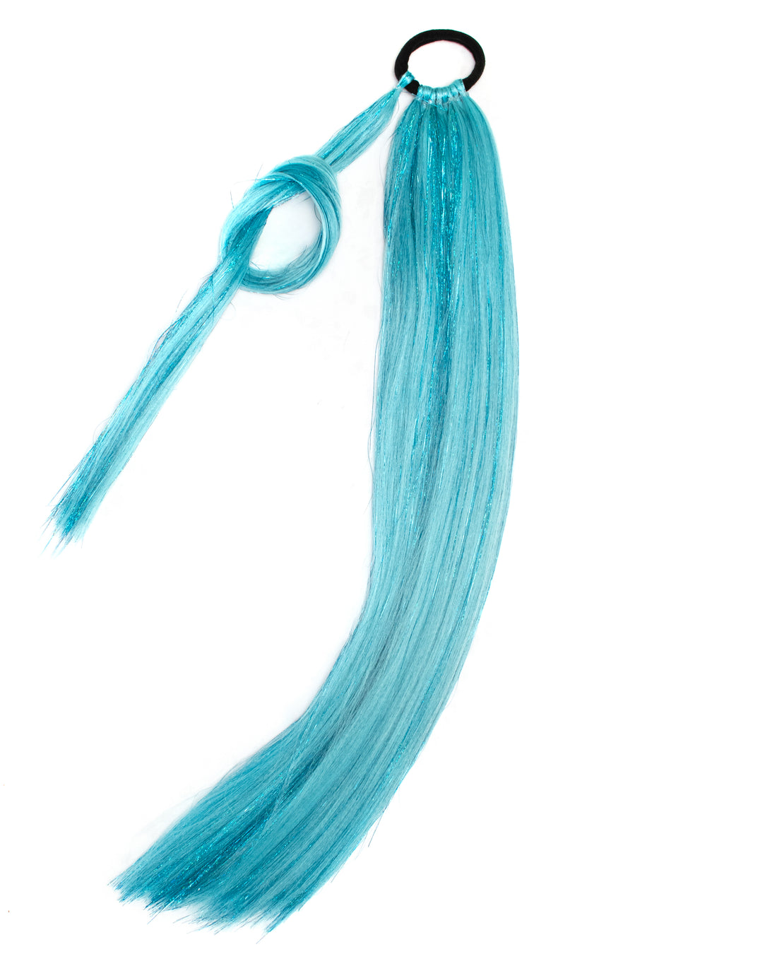 Liquid - Blue Ponytail with Tinsel - Lunautics Ponytail Hair Extension