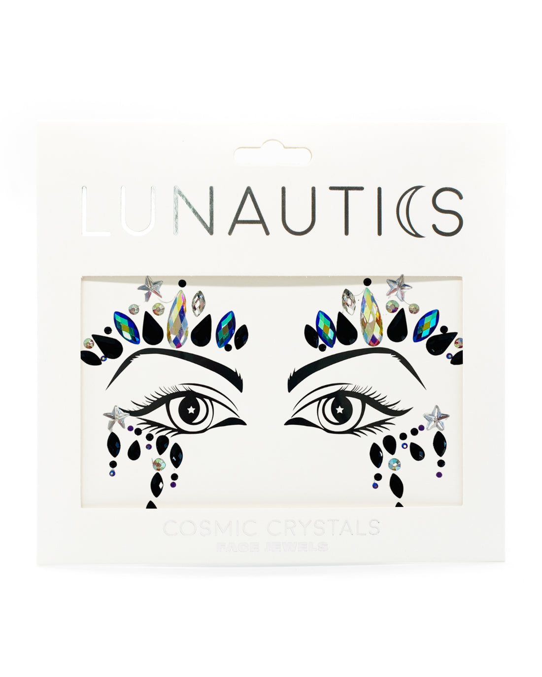 Raven - Black and Iridescent Face Jewels - Lunautics Face Jewel