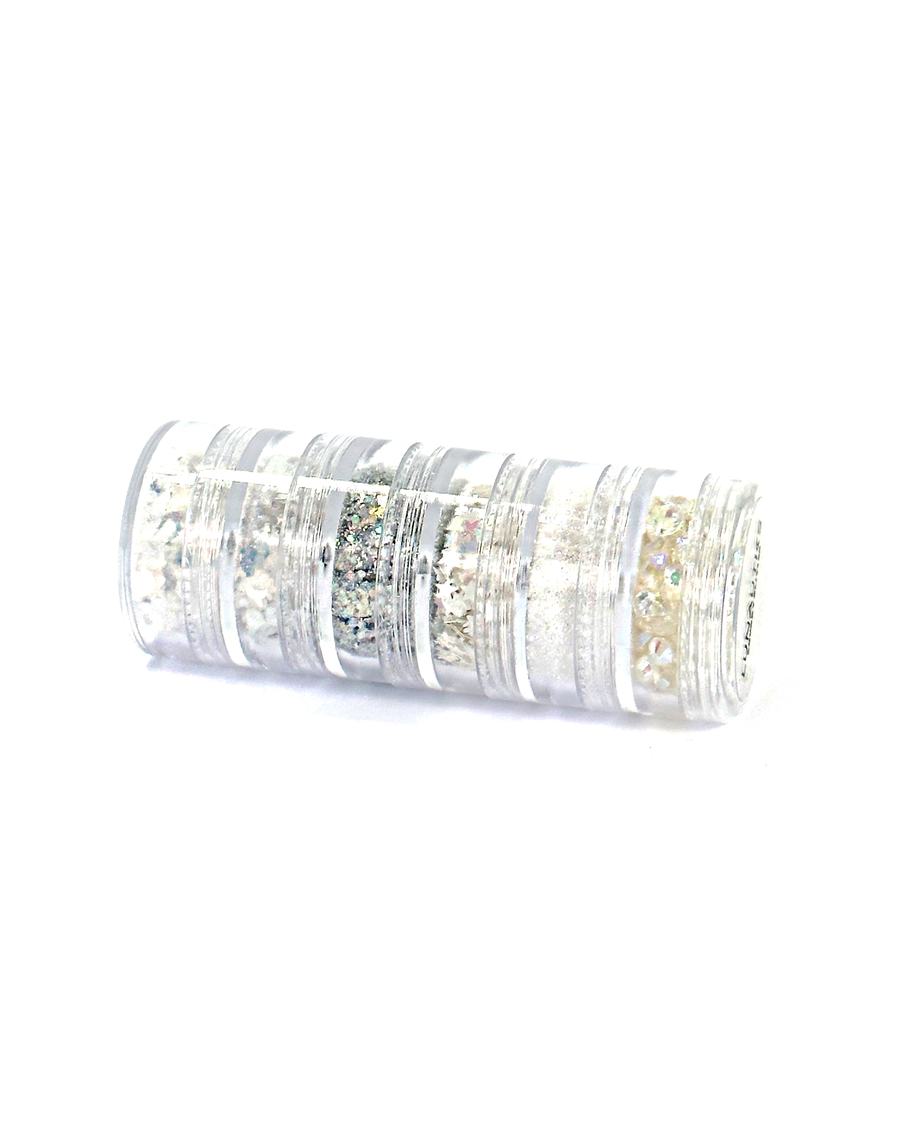 Social Butterfly - Iridescent White Glitter and Jewel Stack - Lunautics Glitter and Jewel Stack
