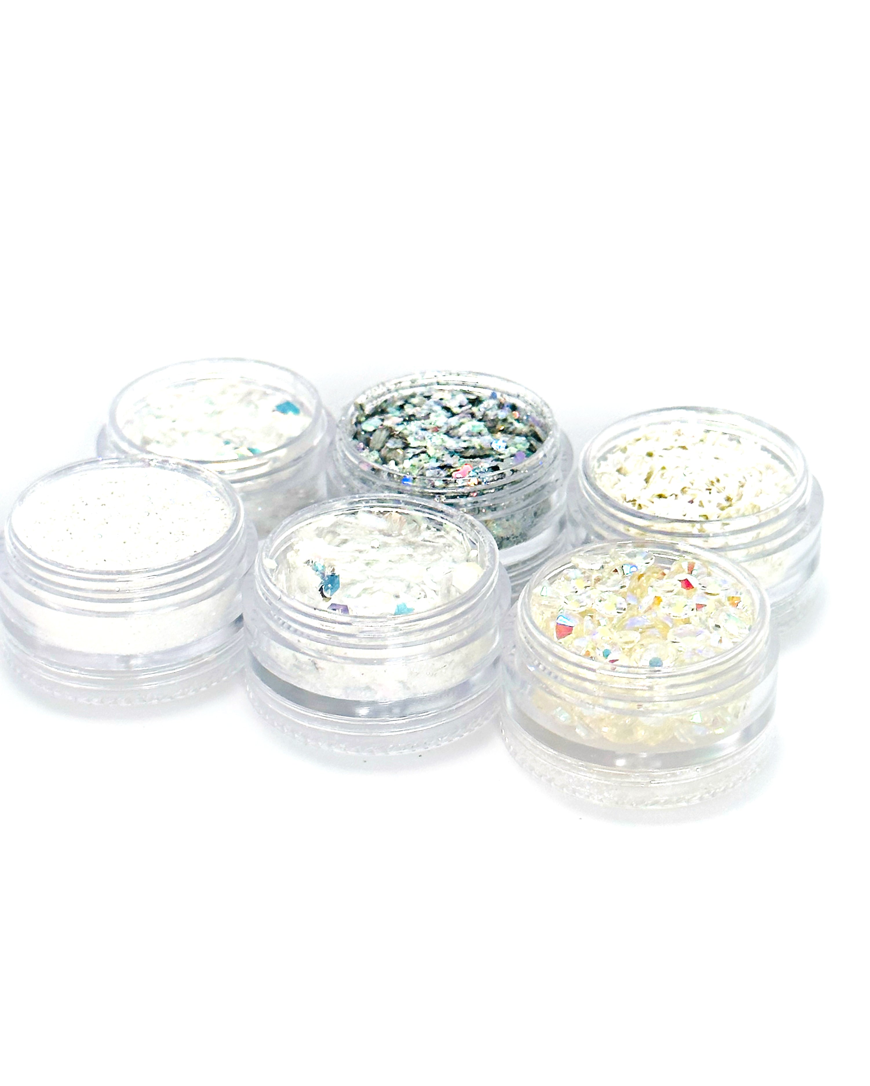 Social Butterfly - Iridescent White Glitter and Jewel Stack - Lunautics Glitter and Jewel Stack