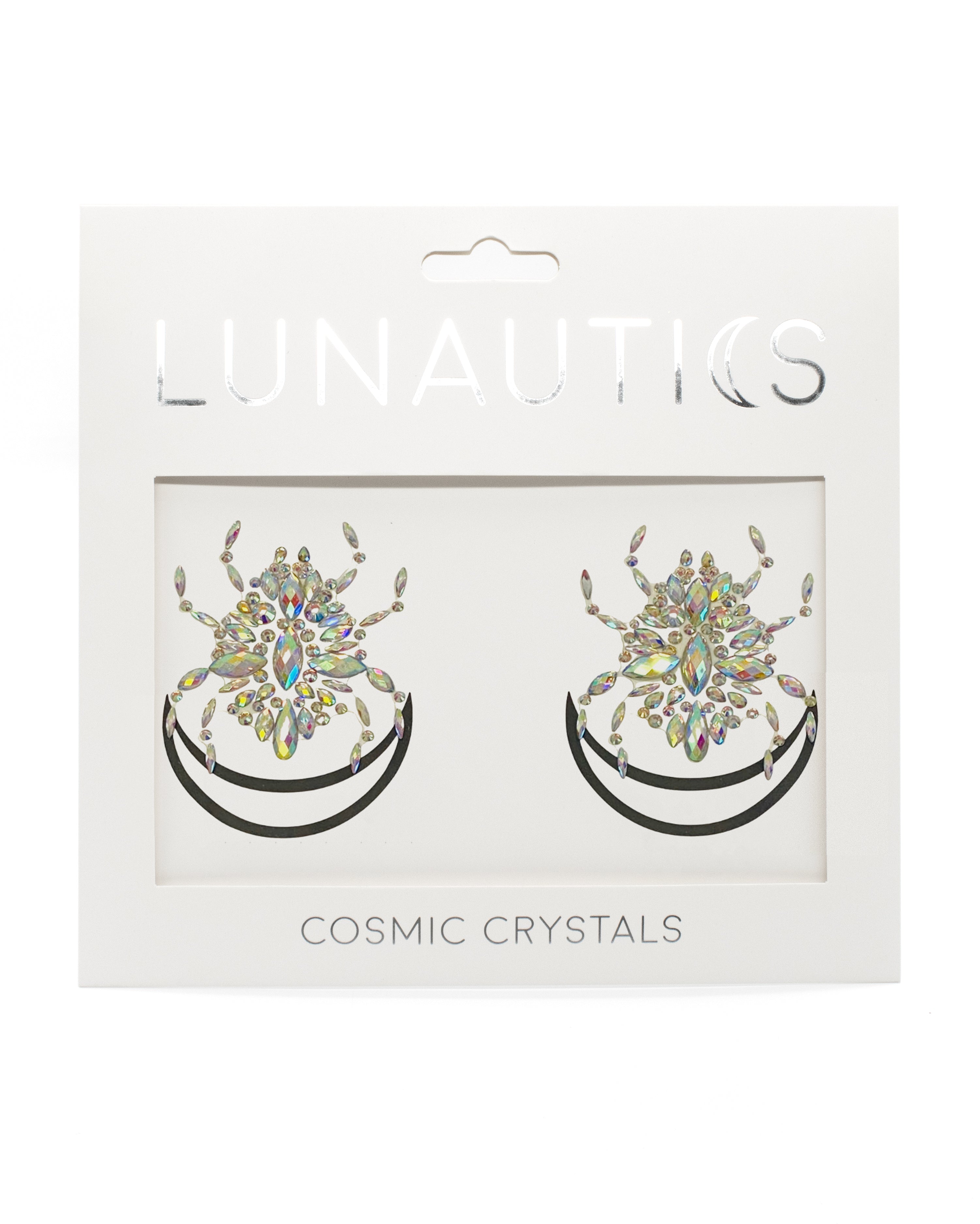 White Widow - Iridescent Spider Body Jewel Stickers - Lunautics Jewel Pasties