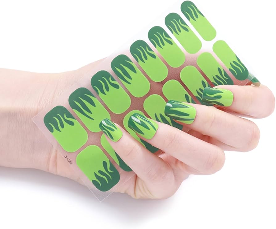 Green Slime Gel Nail Polish Stickers - Lunautics Nail Sticker