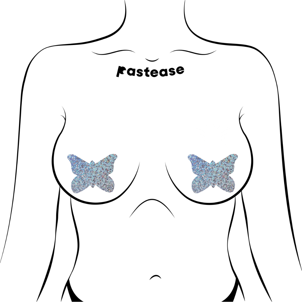 Glitter Butterfly Nipple Pasties by Pastease® - Lunautics Pasties