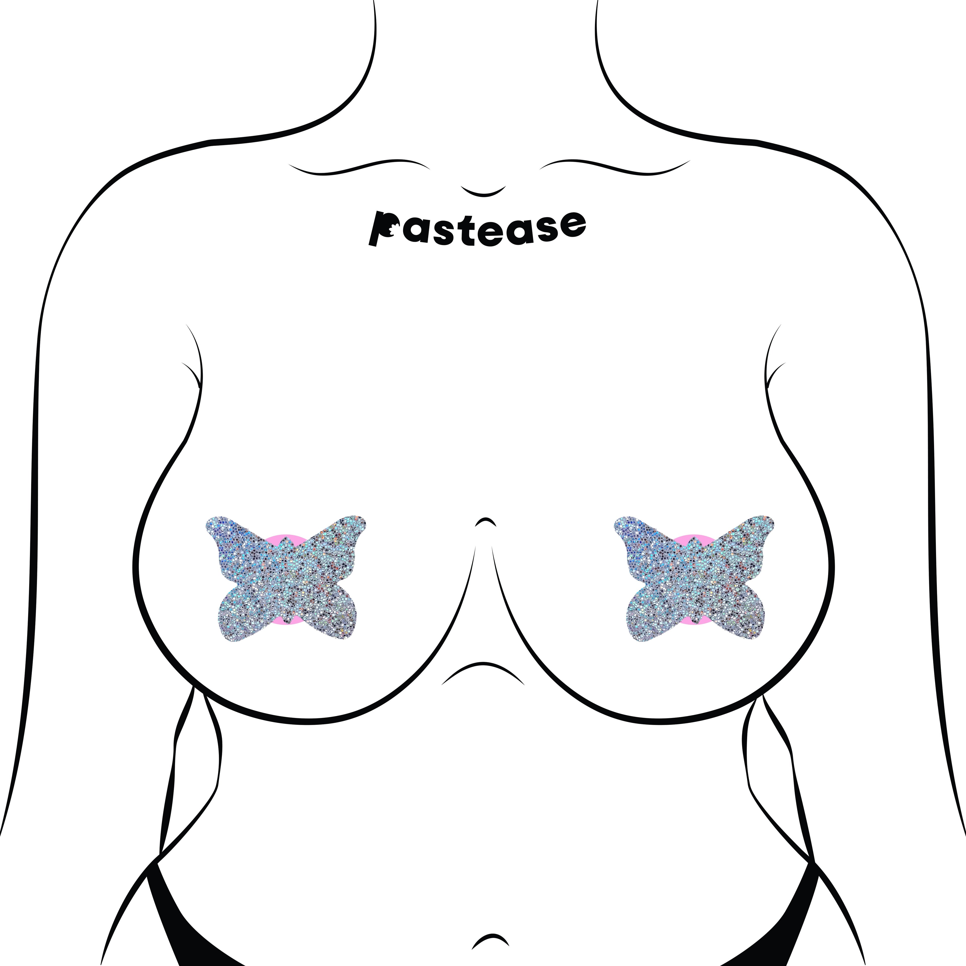 Glitter Butterfly Nipple Pasties by Pastease® - Lunautics Pasties