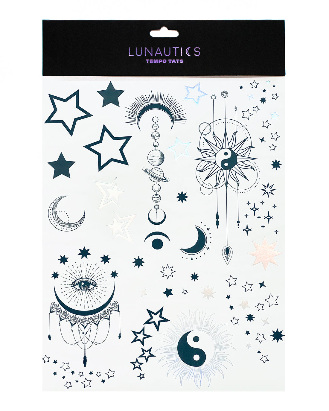 Holographic Temporary Tattoo - Celestial Dream - Lunautics Temporary Tattoo