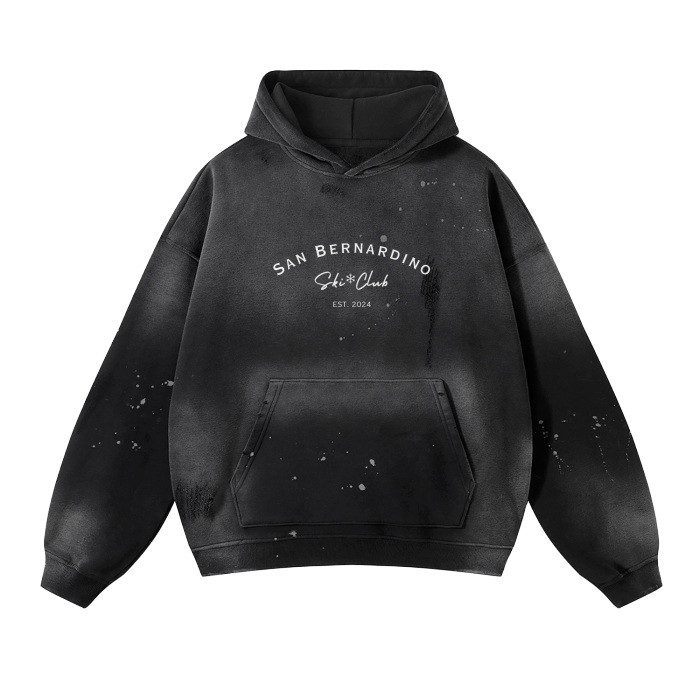 San Bernardino Ski Club- Frayed Vintage Hoodie - Lunautics