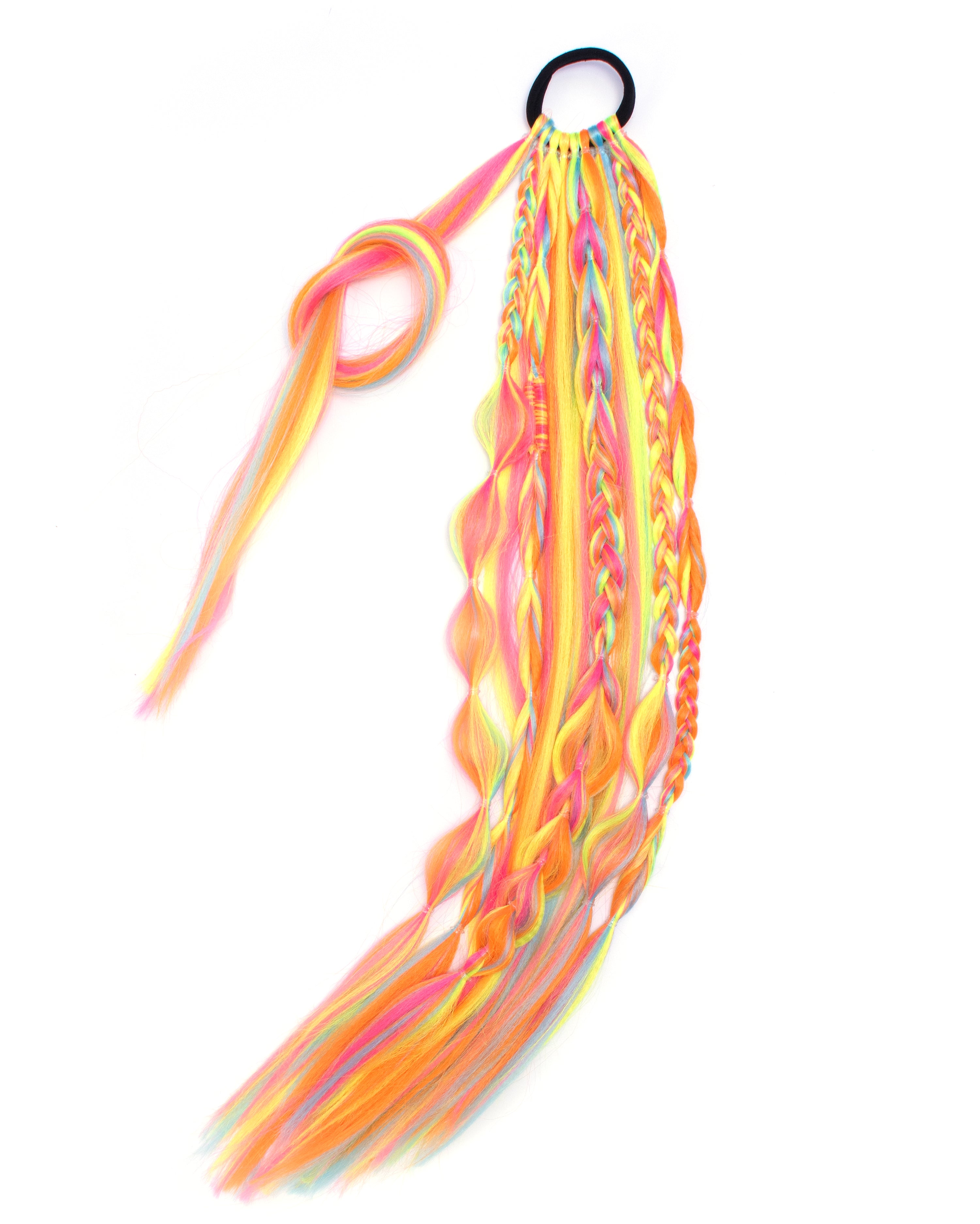 Electra - Neon Braided Ponytail Extension - Lunautics Ponytail Hair Extension