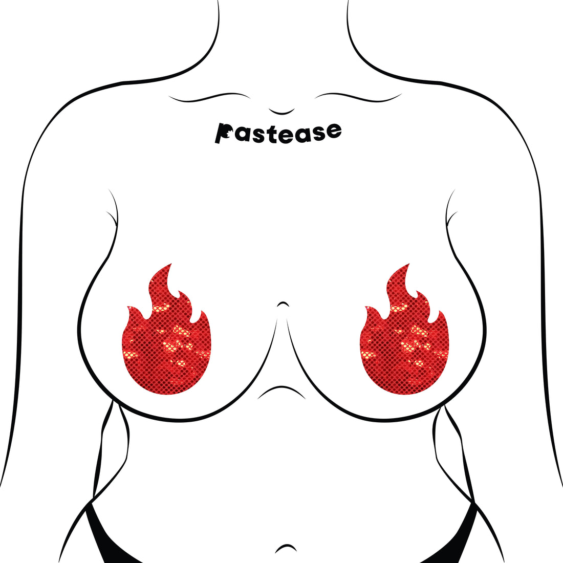 Flame Red Fire Nipple Pasties - Lunautics P