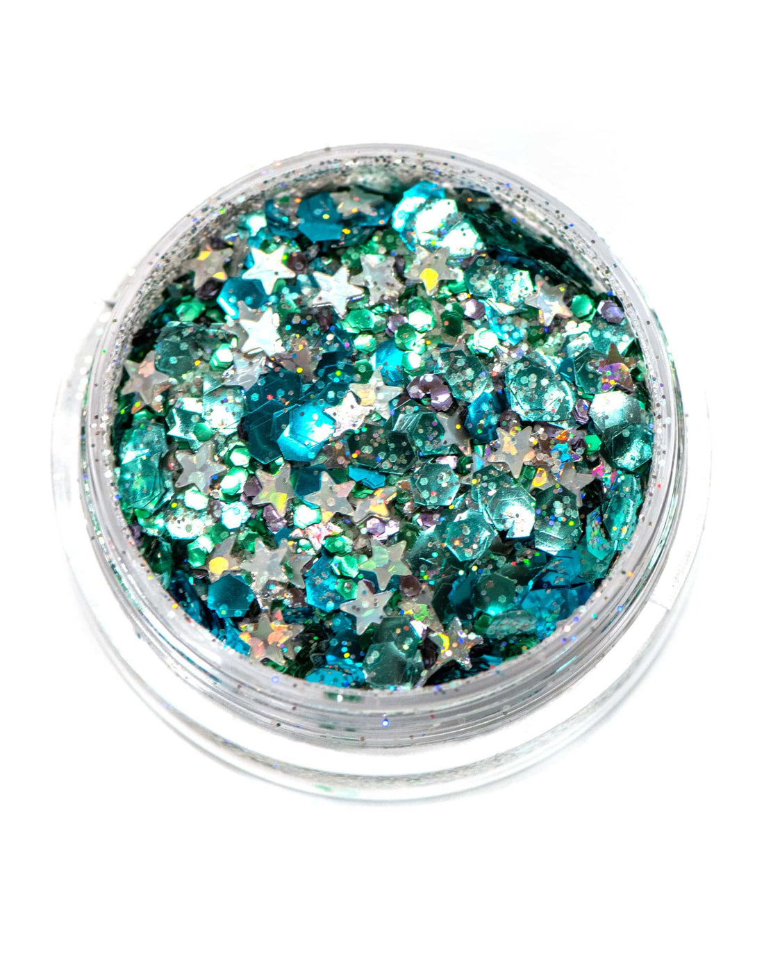 Amalfi - Blue Holographic Eco Glitter with Stars - Lunautics Eco Glitter