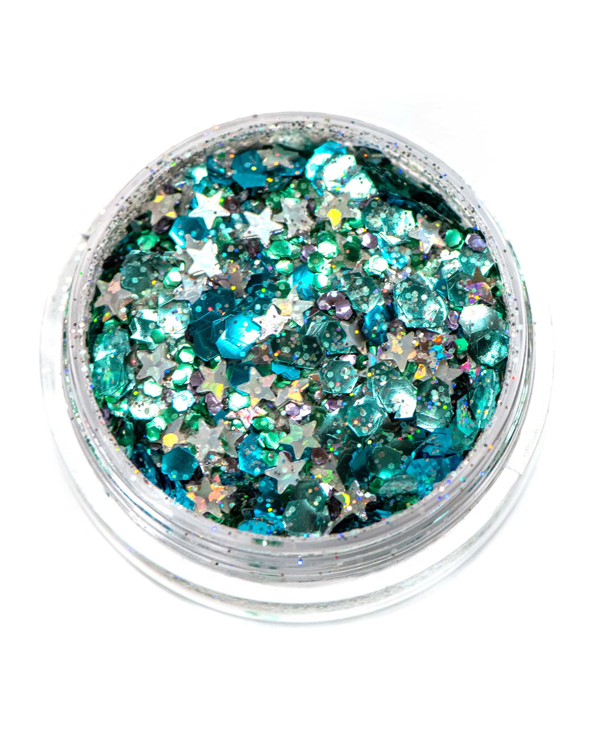 Amalfi - Blue Holographic Eco Glitter with Stars - Lunautics Eco Glitter