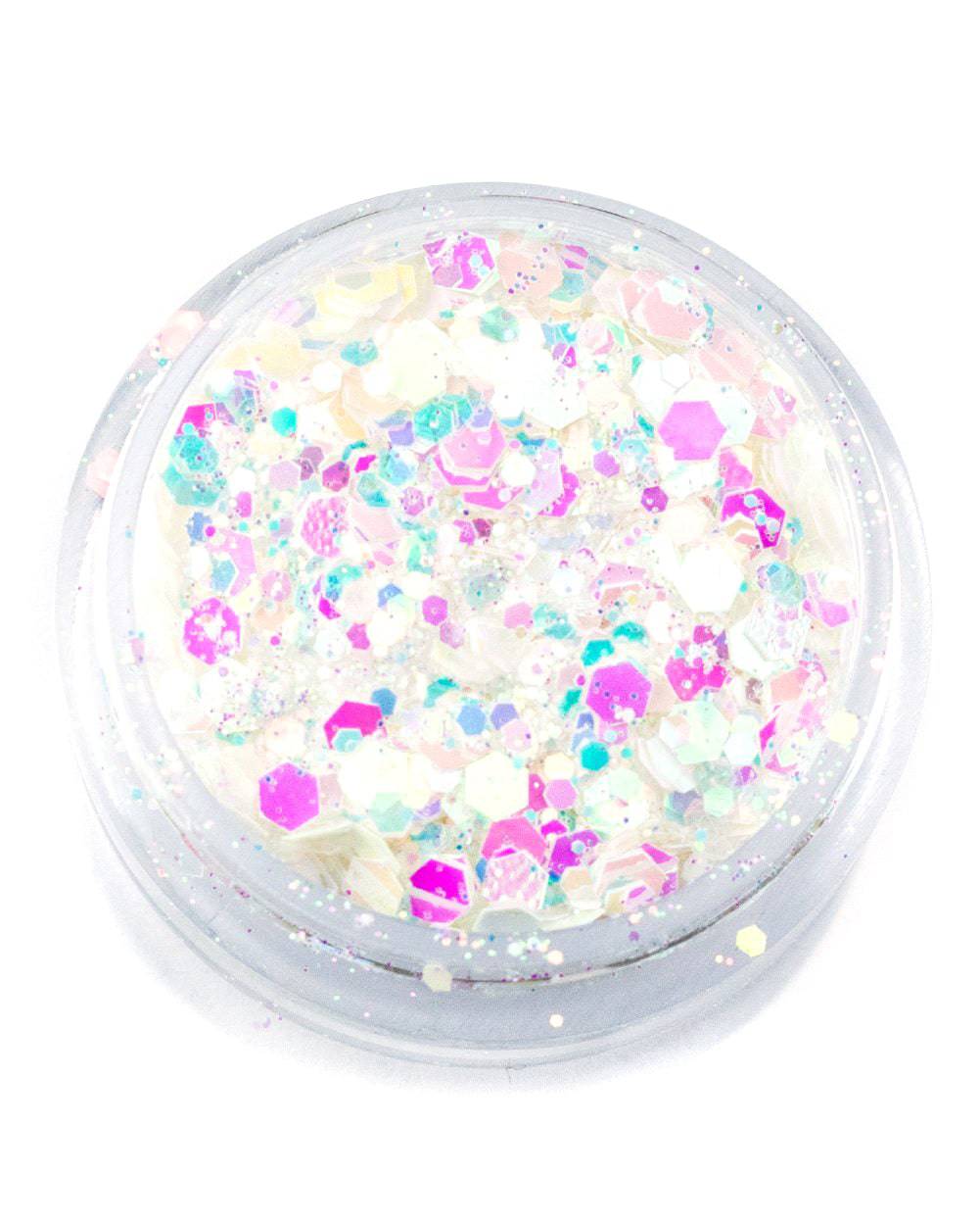 BDay Cake - Chunky Iridescent White Glitter - Lunautics Chunky Glitter