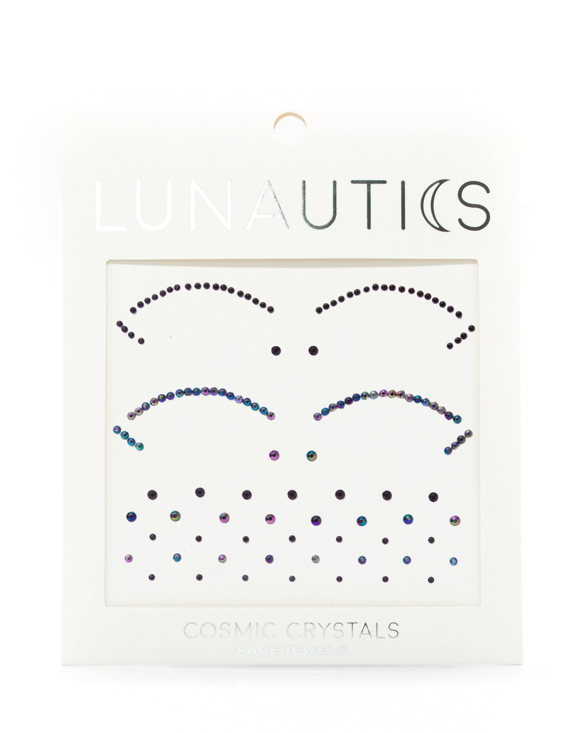 Black Face Gem | Iridescent Cut-Crease Face Jewel - Lunautics Face Jewel