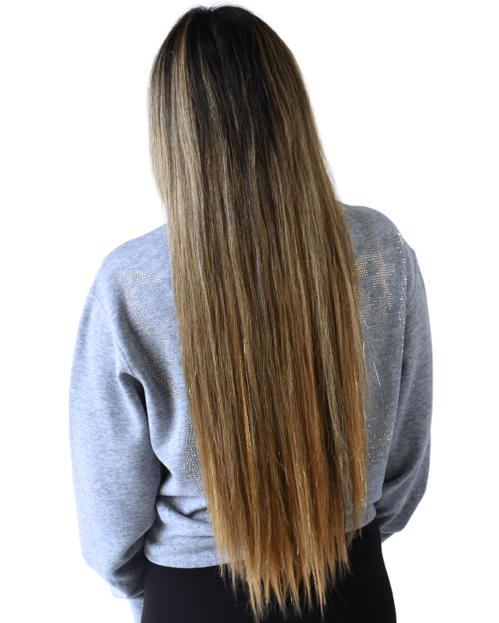 Blonde Bombshell - 22 In Luxe Synthetic 7 Pc Full Clip-In Extension Set with Tinsel - Lunautics Clip-In Extensions