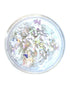 Dolly - White Iridescent Chunky Glitter with Butterflies - Lunautics Chunky Glitter