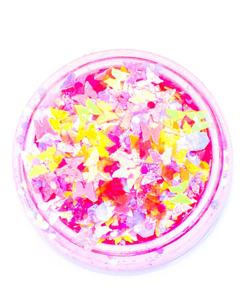 Paris - Pink Chunky Glitter with Butterflies - Lunautics Chunky Glitter