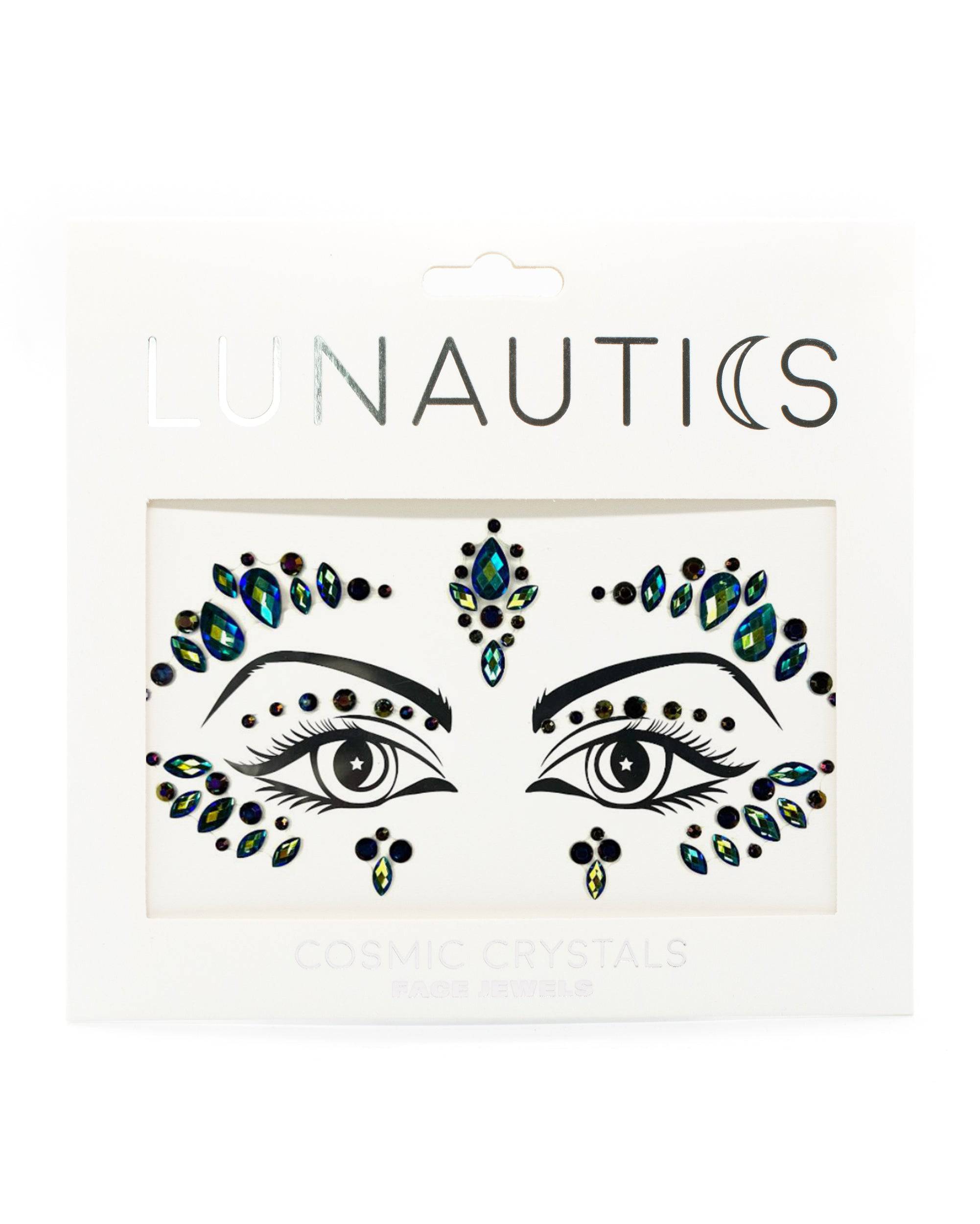 Showgirl - Black Iridescent Face Jewels - Lunautics Face Jewel
