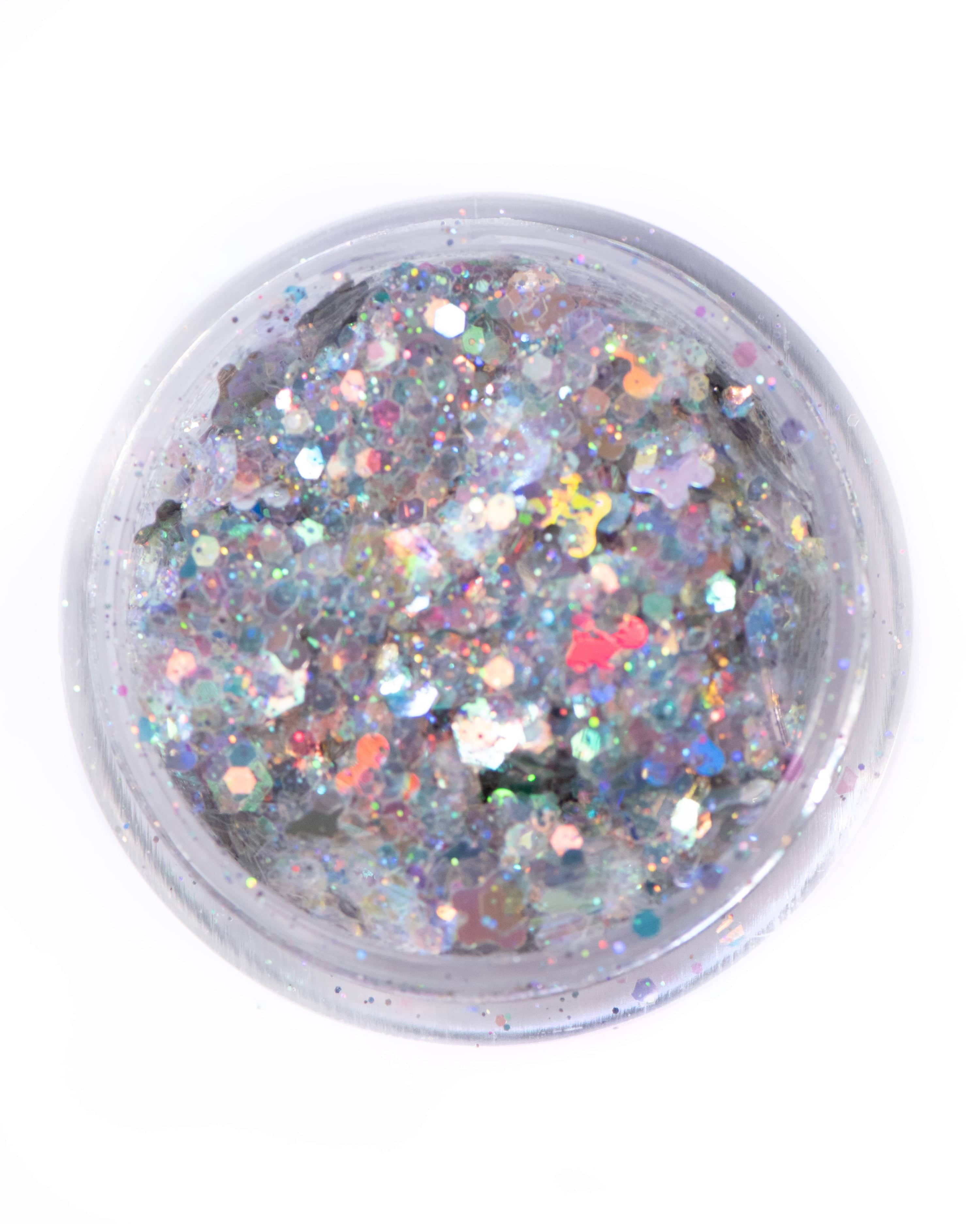 Social Butterfly - Holographic Silver Glitter with Butterflies - Lunautics Chunky Glitter