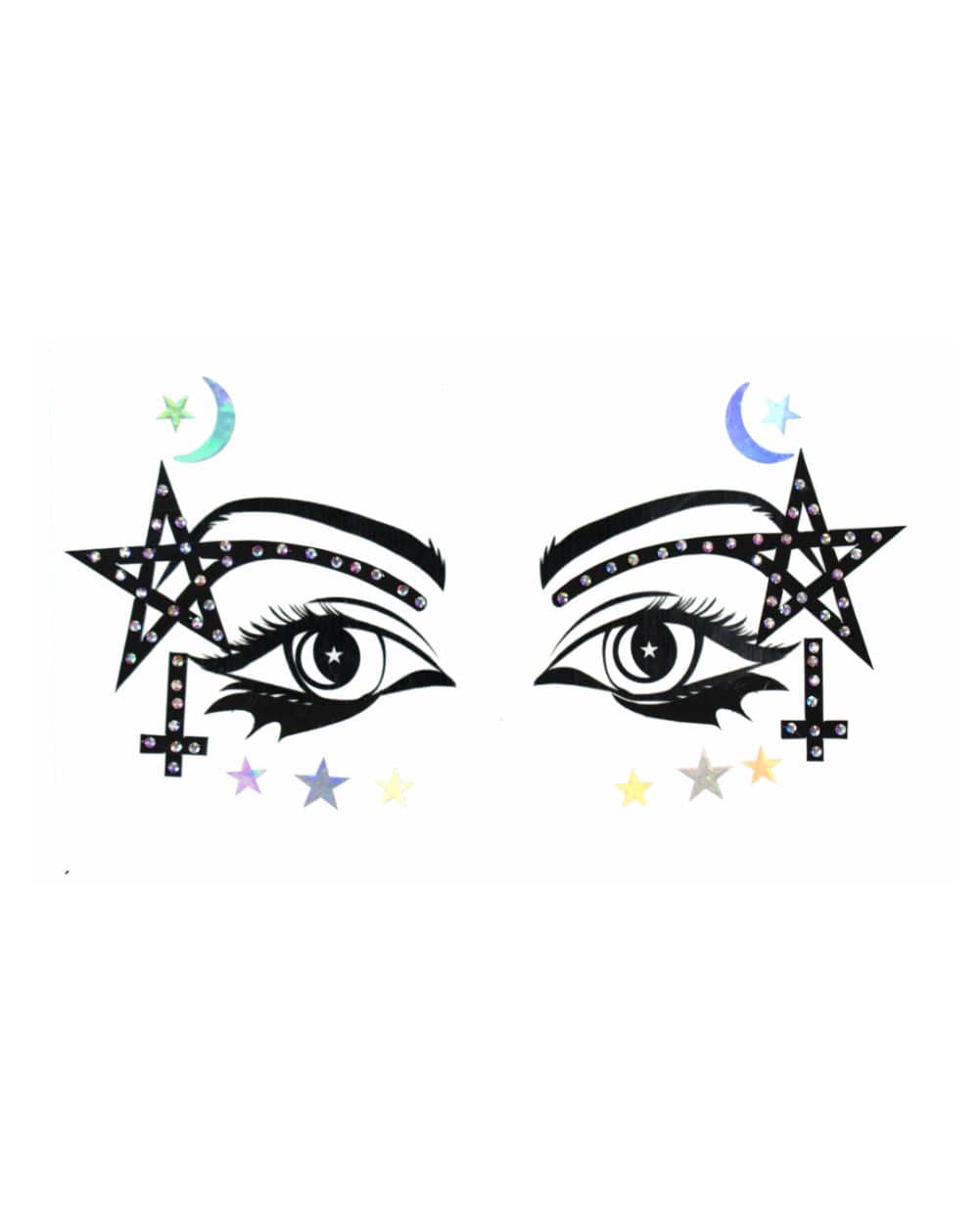 Spellbound - Black Graphic Liner Face Sticker - Lunautics Face Jewels and Decals