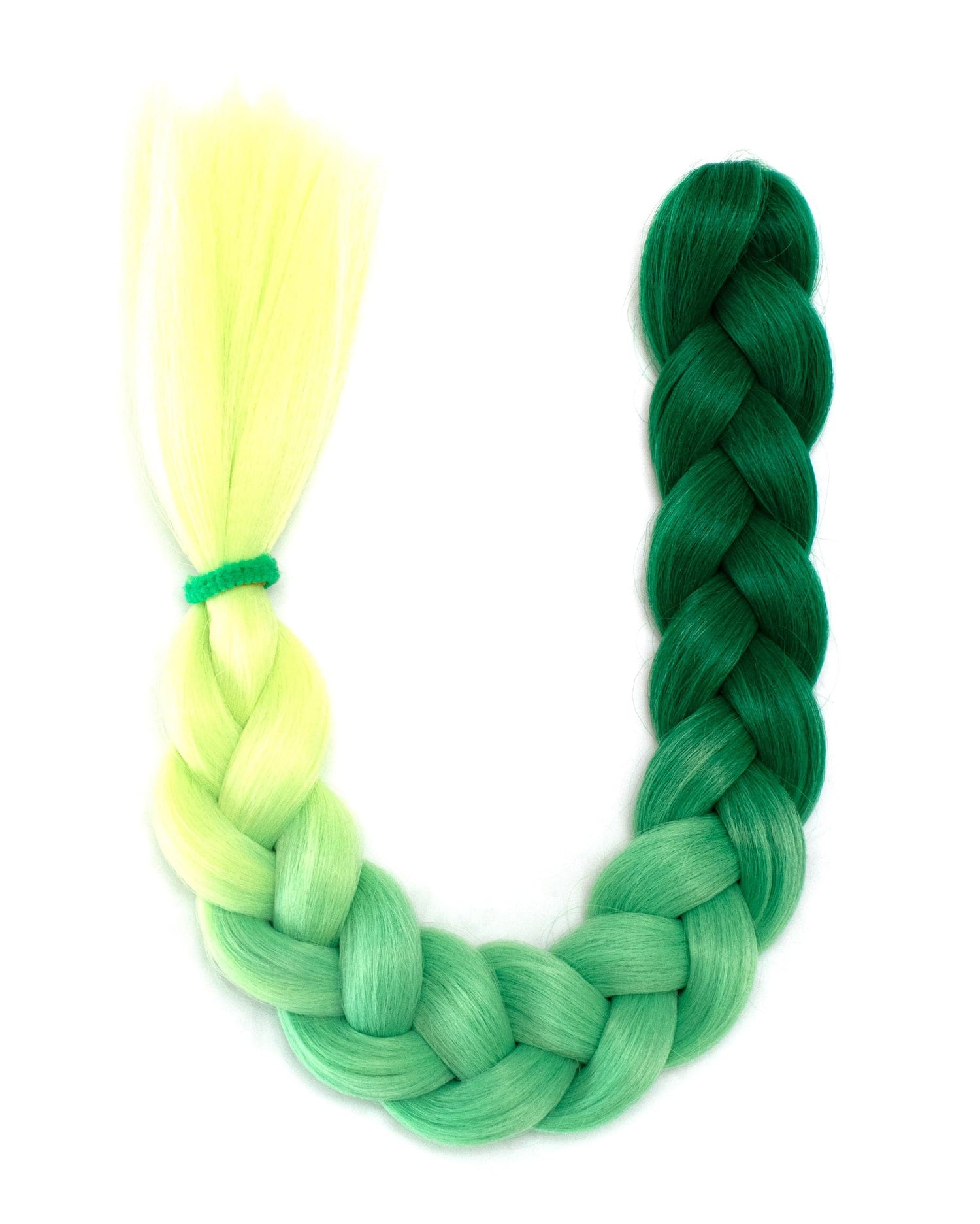 Top Shelf - Ombre Green Braid Hair - Lunautics Braid-In Hair