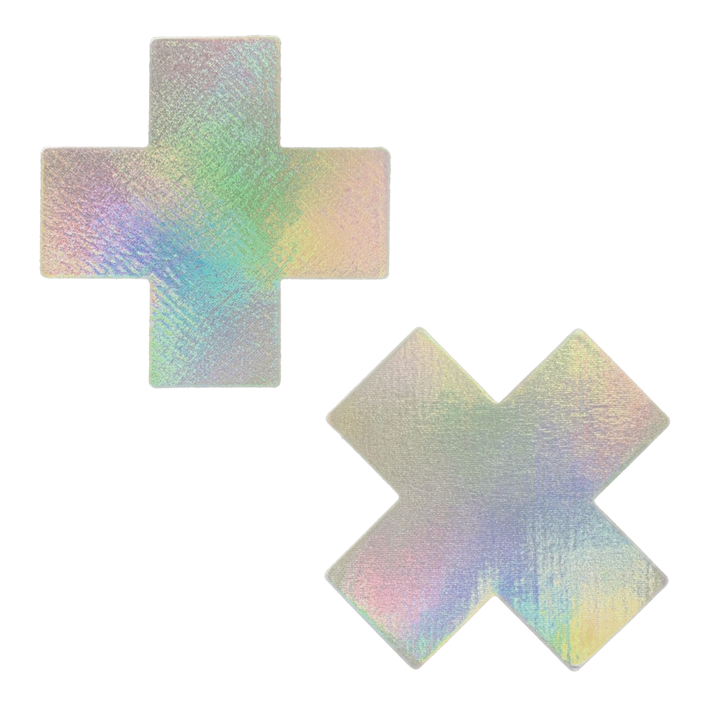 Holographic Plus X Nipple Pasties by Pastease® o/s - Lunautics