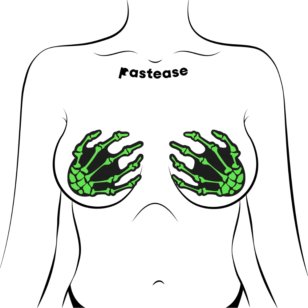 Hands On- Skeleton Nipple Pasties by Pastease®