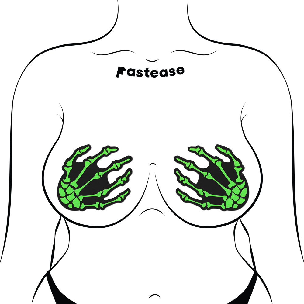 Hands On- Skeleton Nipple Pasties by Pastease®