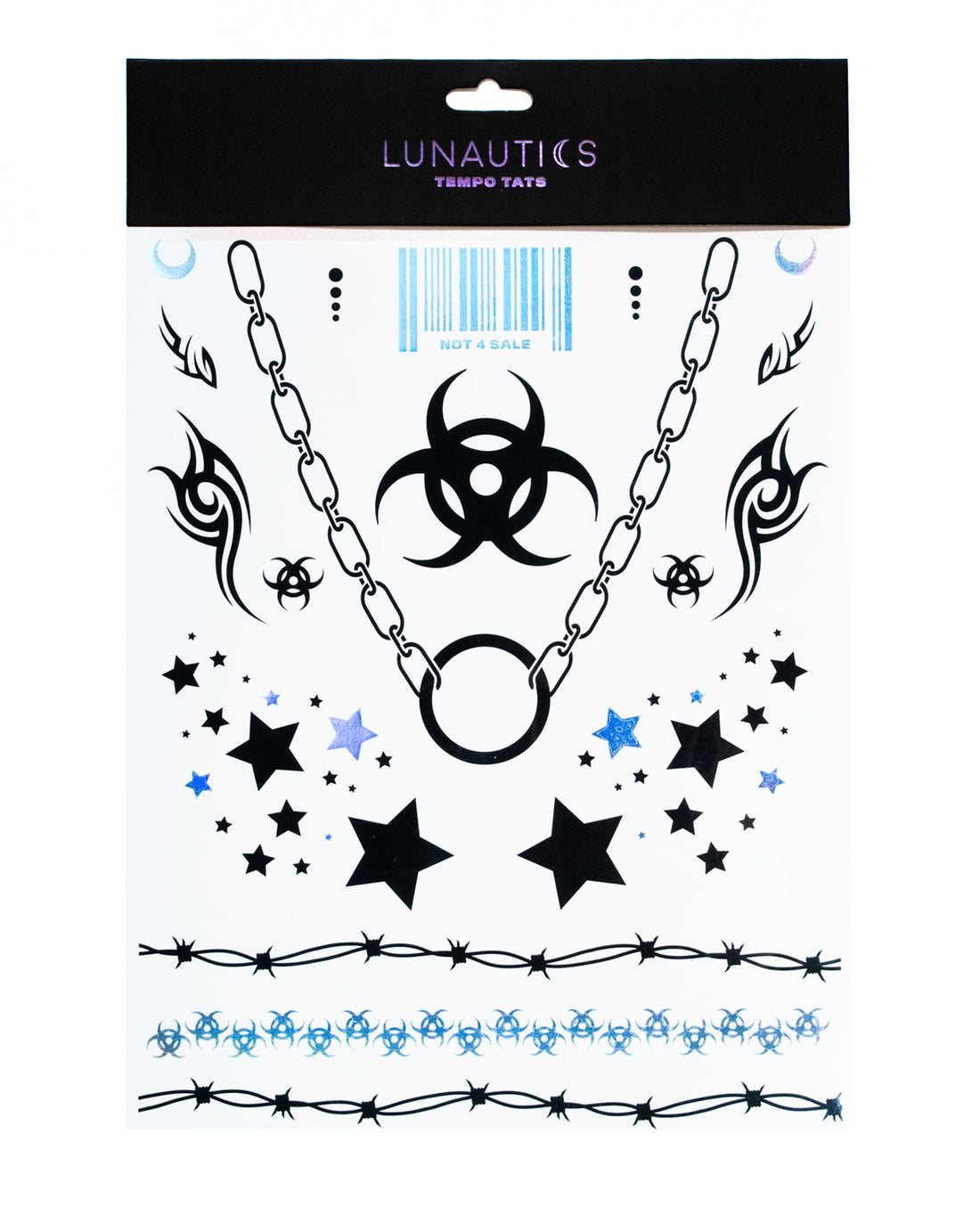 Holographic Temporary Tattoos - Toxic - Lunautics Temporary Tattoo