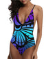 Wicked Wings - Blue Butterfly Criss Cross Backless One-Piece - Lunautics