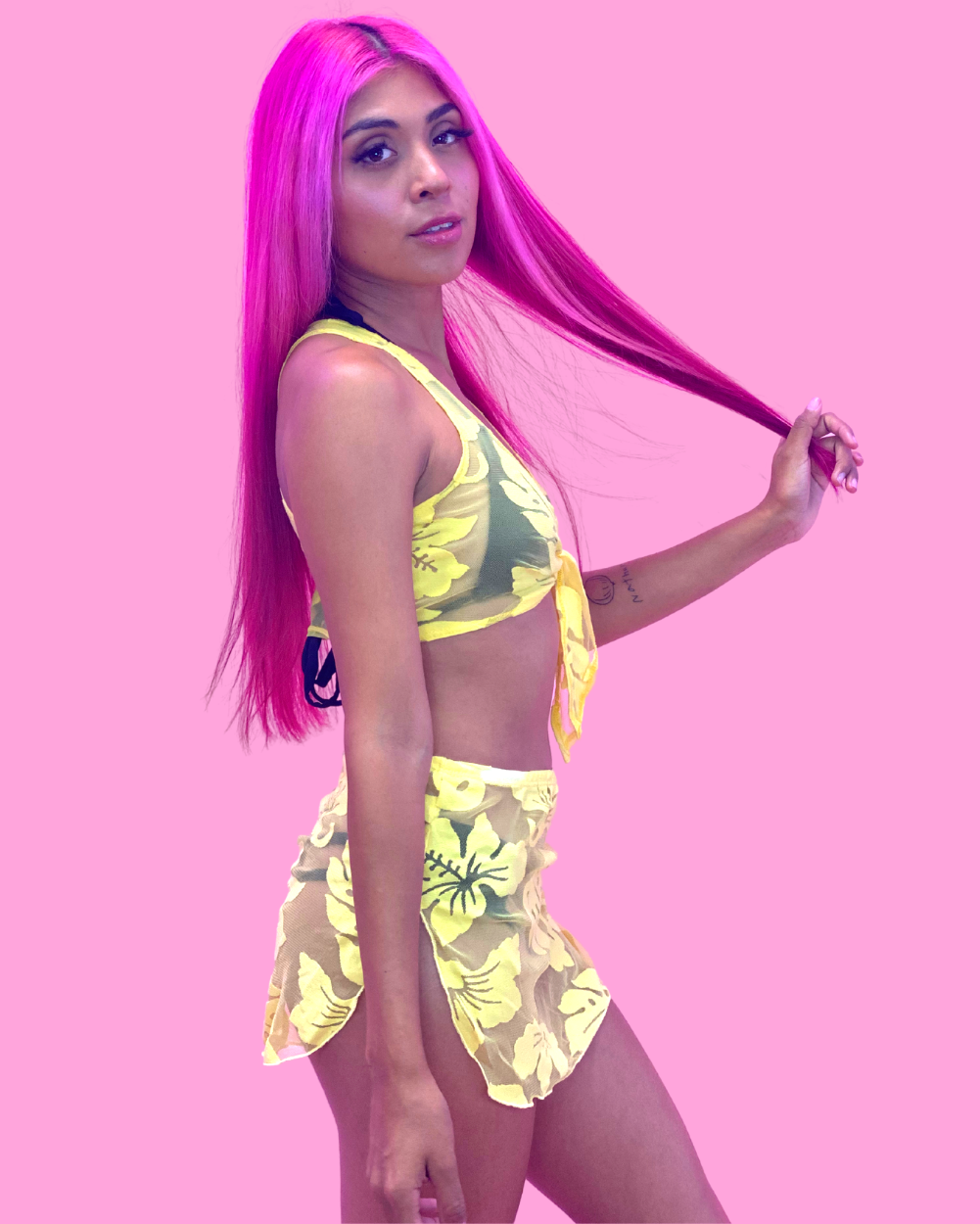 Island Girl Skirt Set- Yellow - Lunautics