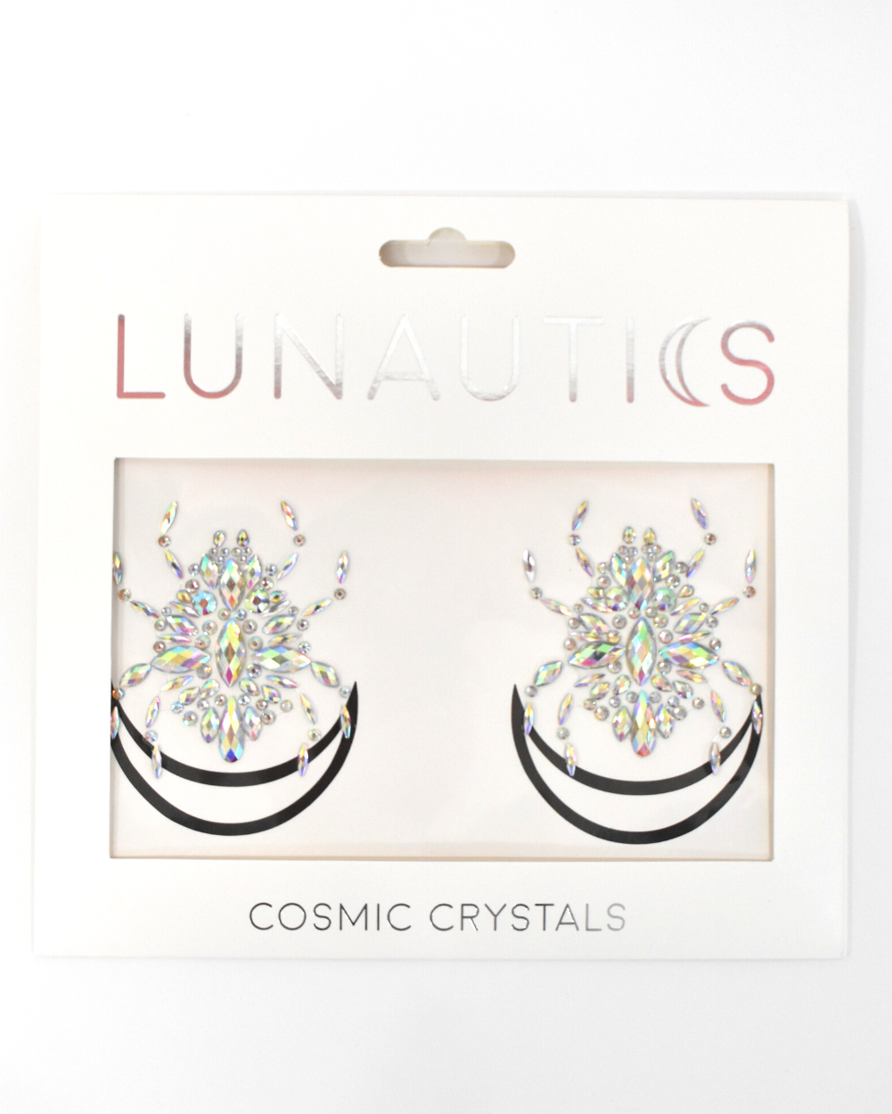 White Widow - Iridescent Spider Body Jewel Stickers - Lunautics Jewel Pasties