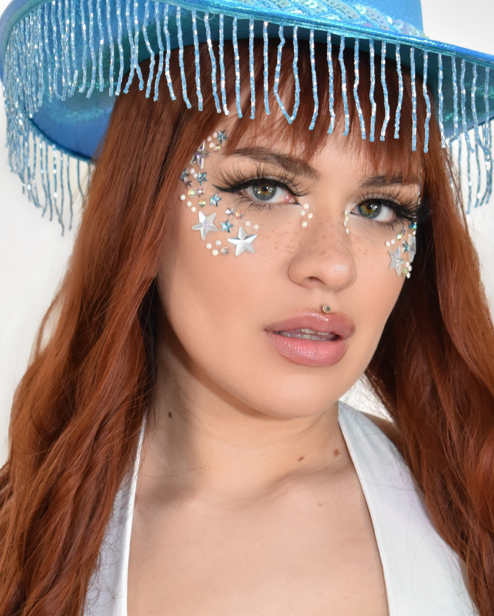 Blue Star Face Jewel - Astrid - Lunautics