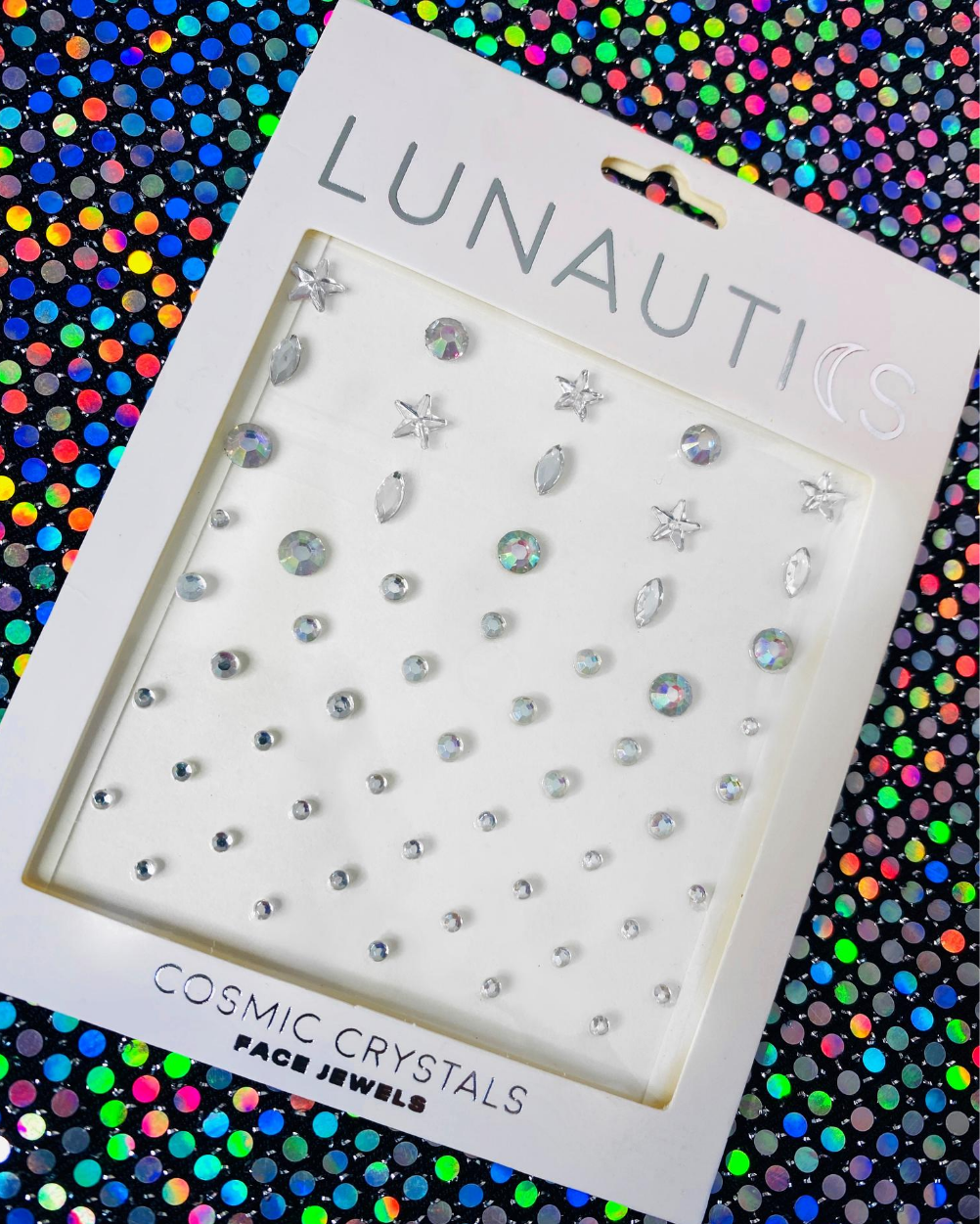 Bella Mini Face Jewel Mix Pack - Iridescent Star, Oval, and Round Face Jewels | Lunautics